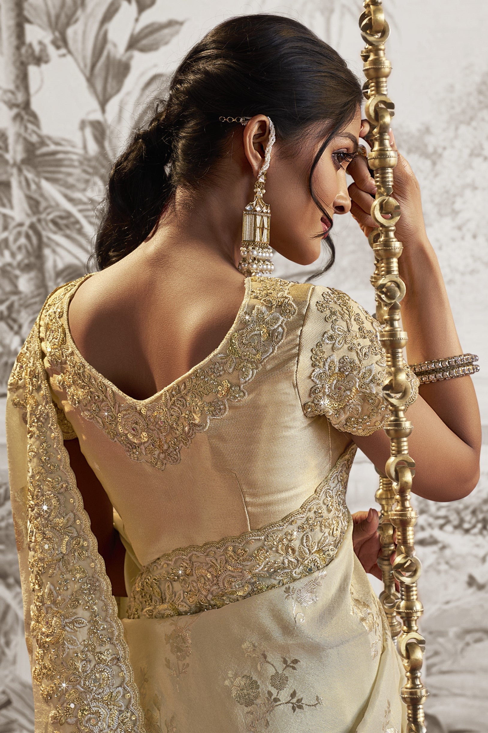 Timeless Champagne Beige Saree