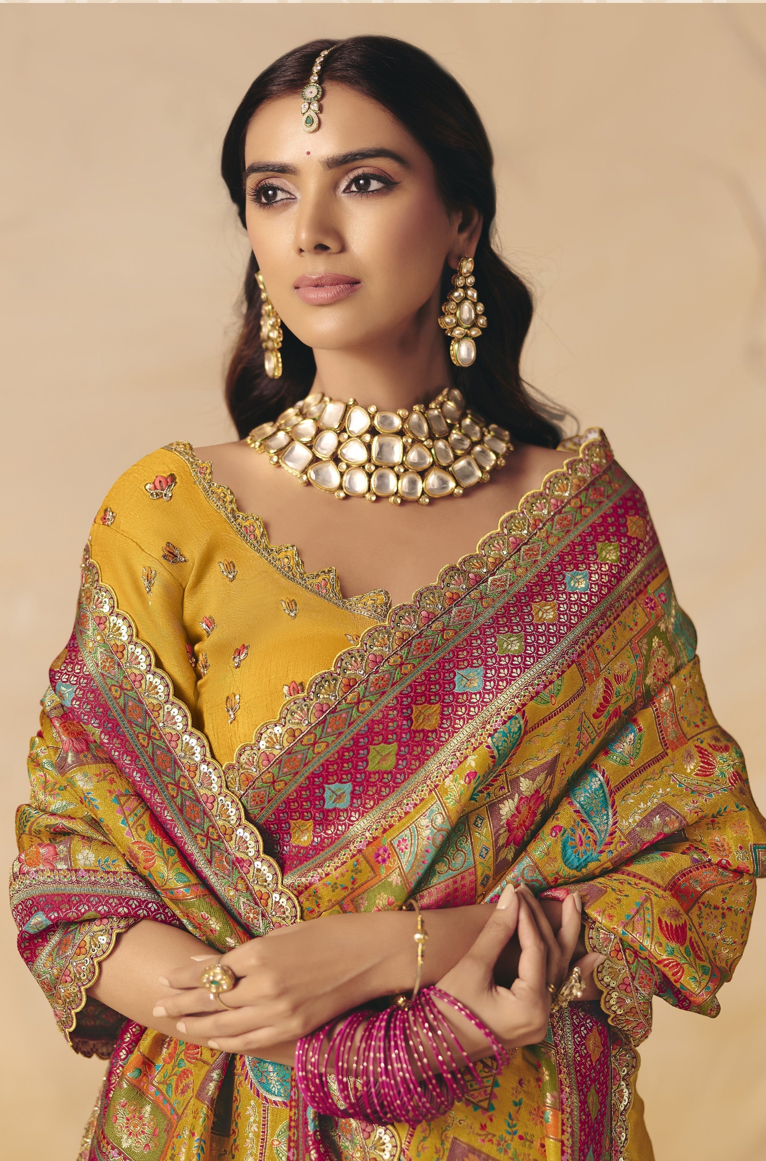 Honey Embellished Dola Silk Saree