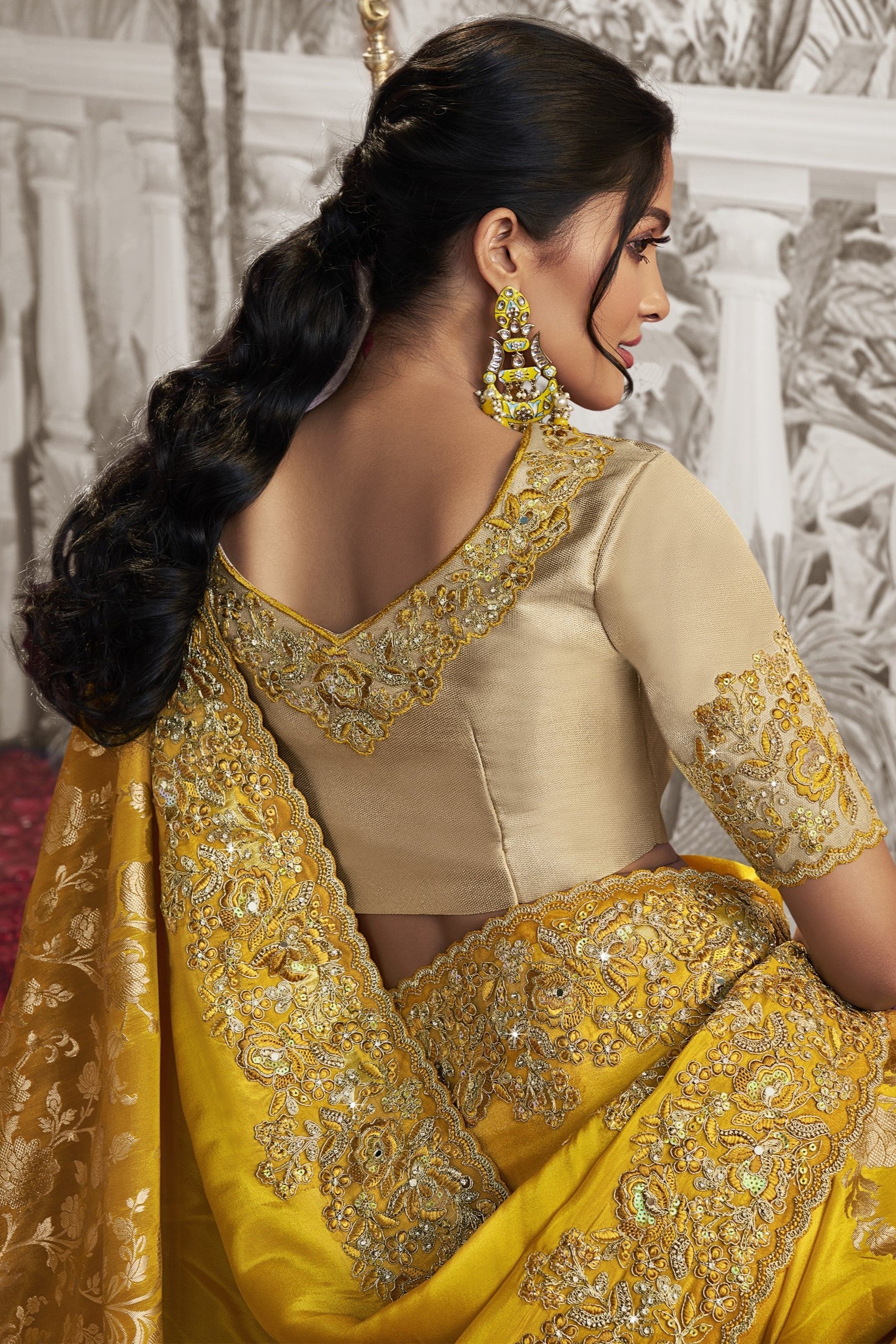 Radiant Yellow Designer Saree