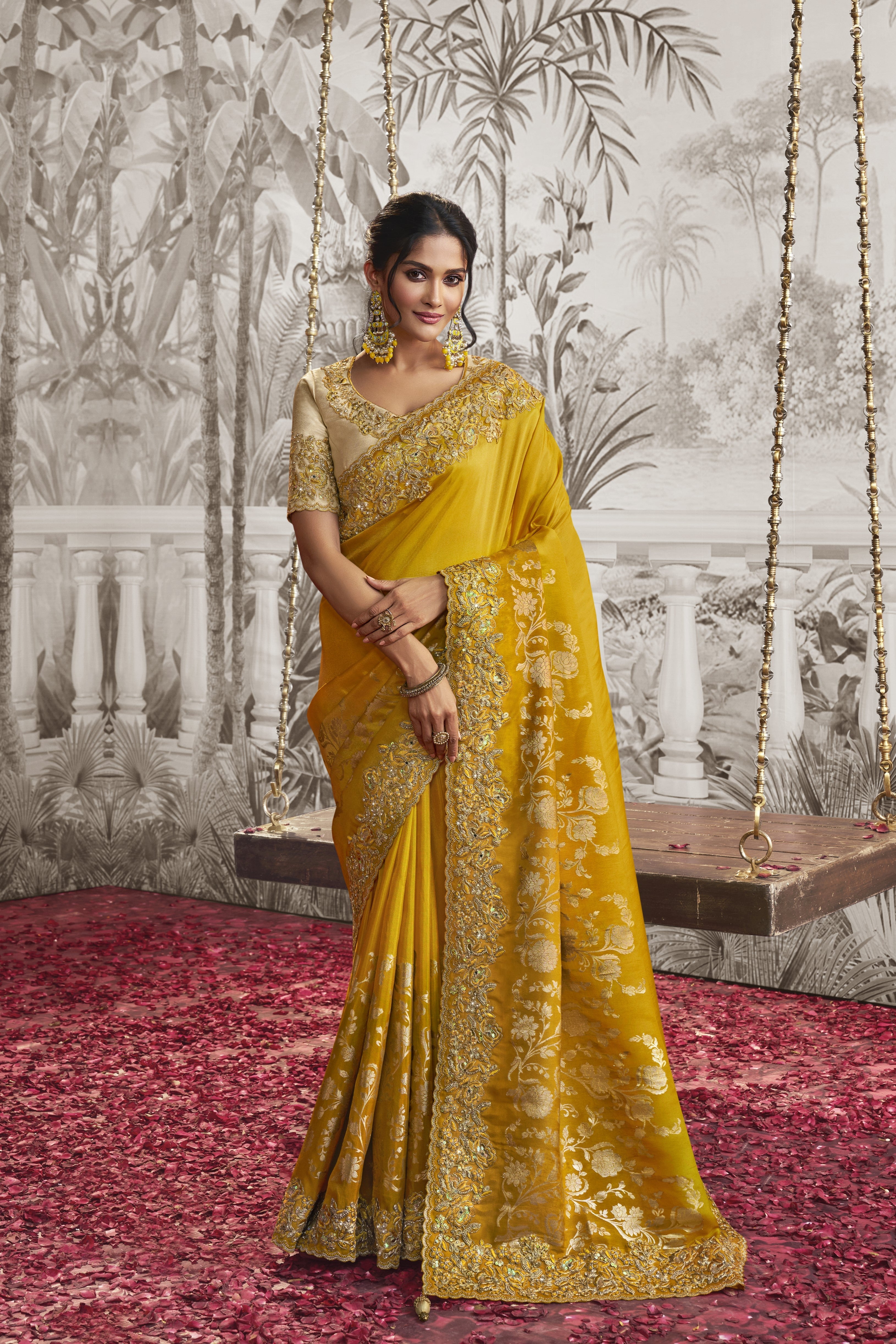 Radiant Yellow Designer Saree
