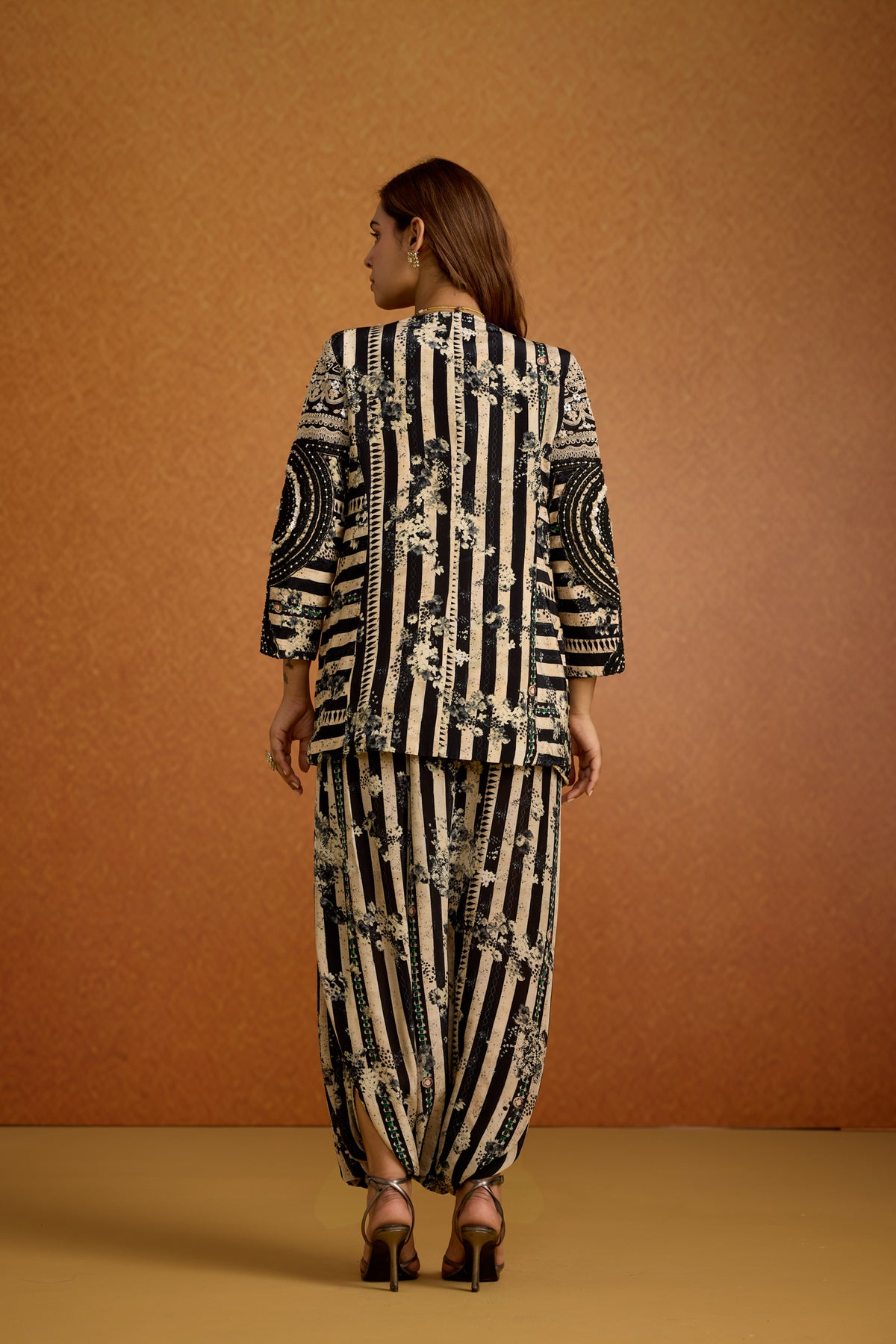 Onyx Aztec Chinon Silk Co-Ord Set