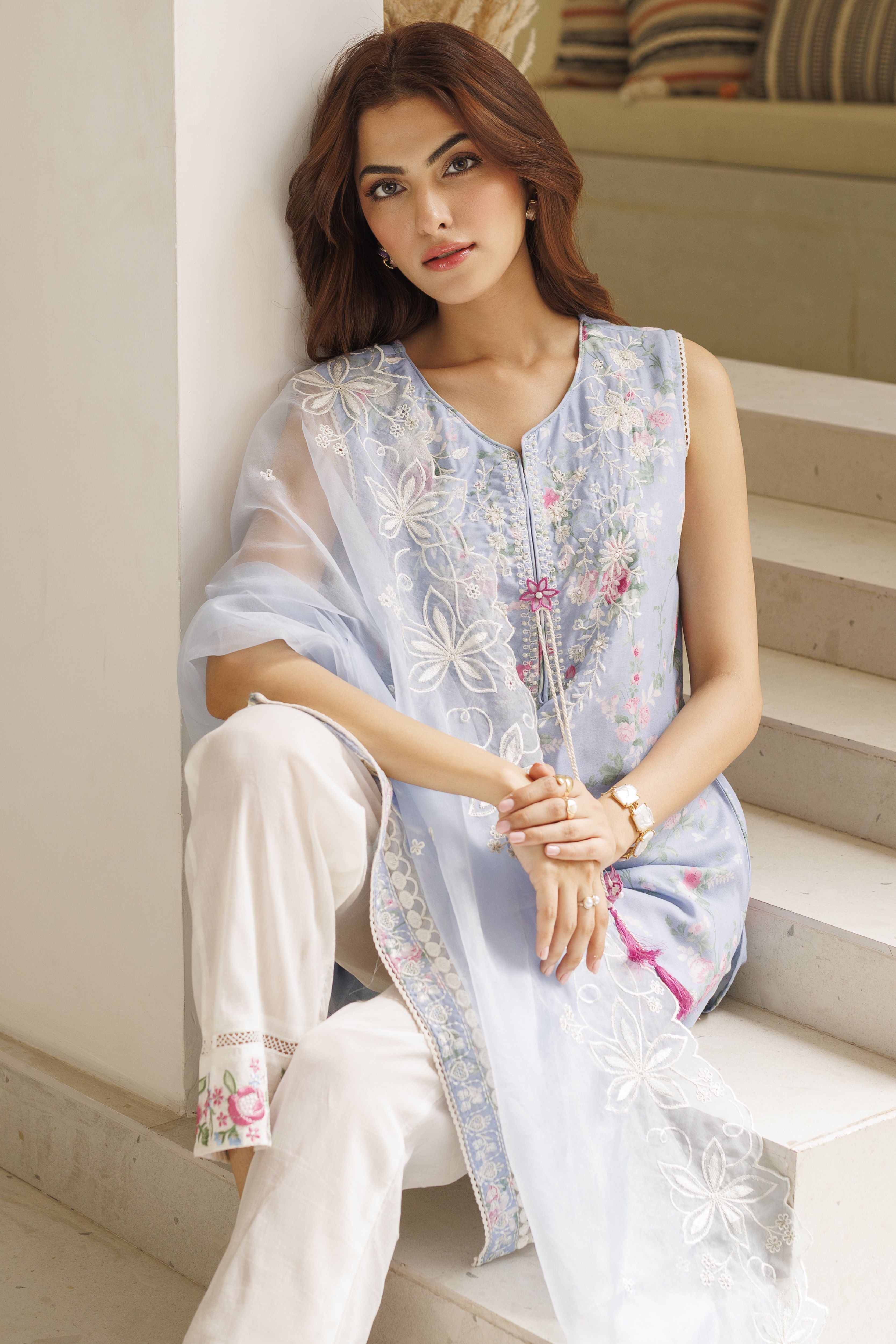 Blushin in Blue Kurta Set