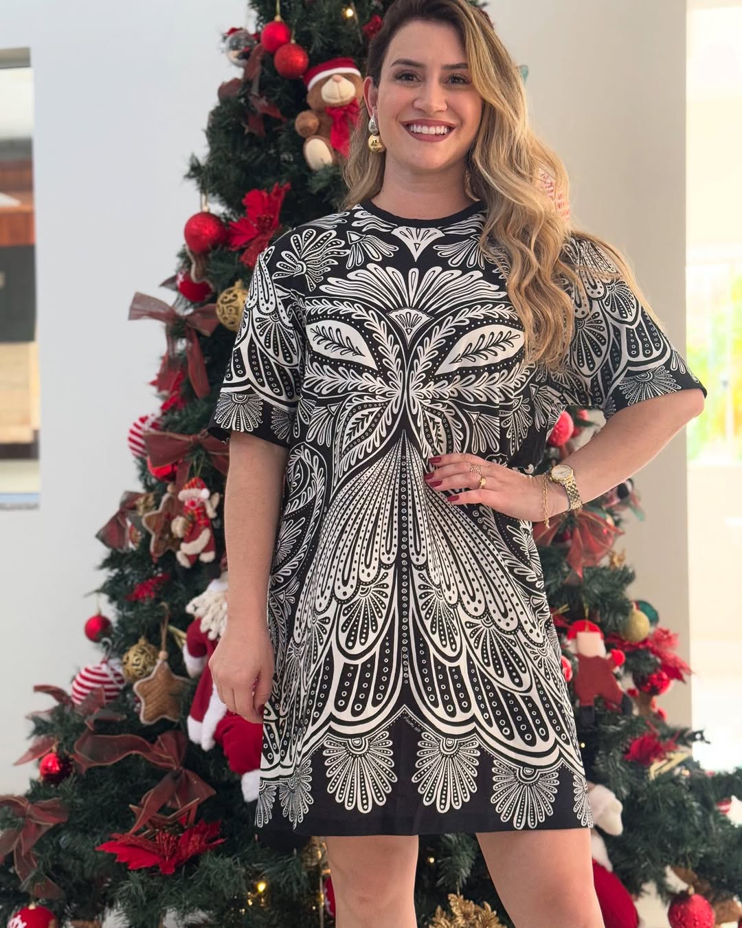 Cocktail Night Monochromatic Natural Crepe Dress