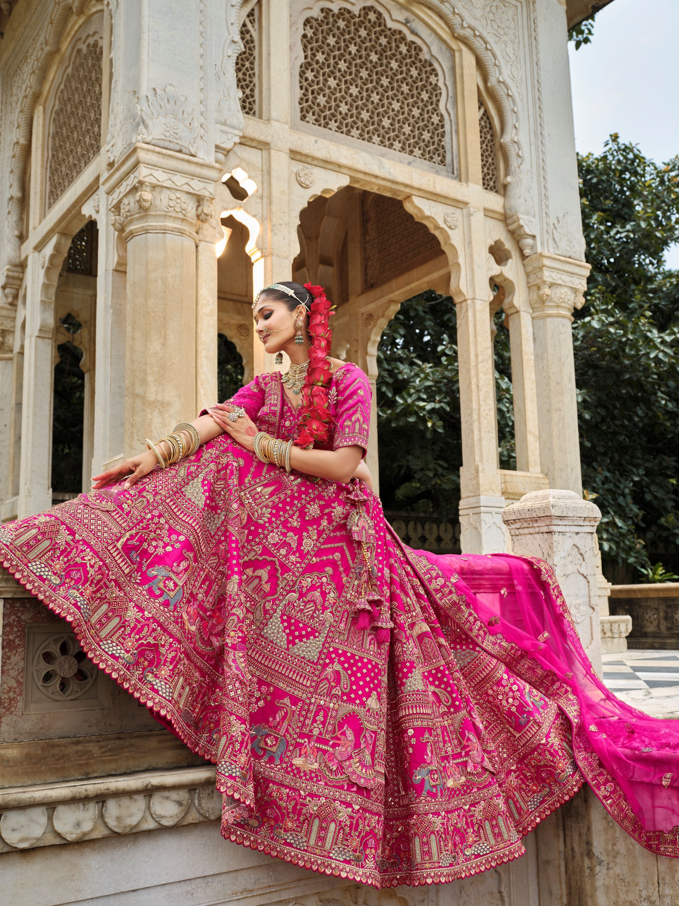 Queen Rani Embellished Premium Silk Lehenga Set