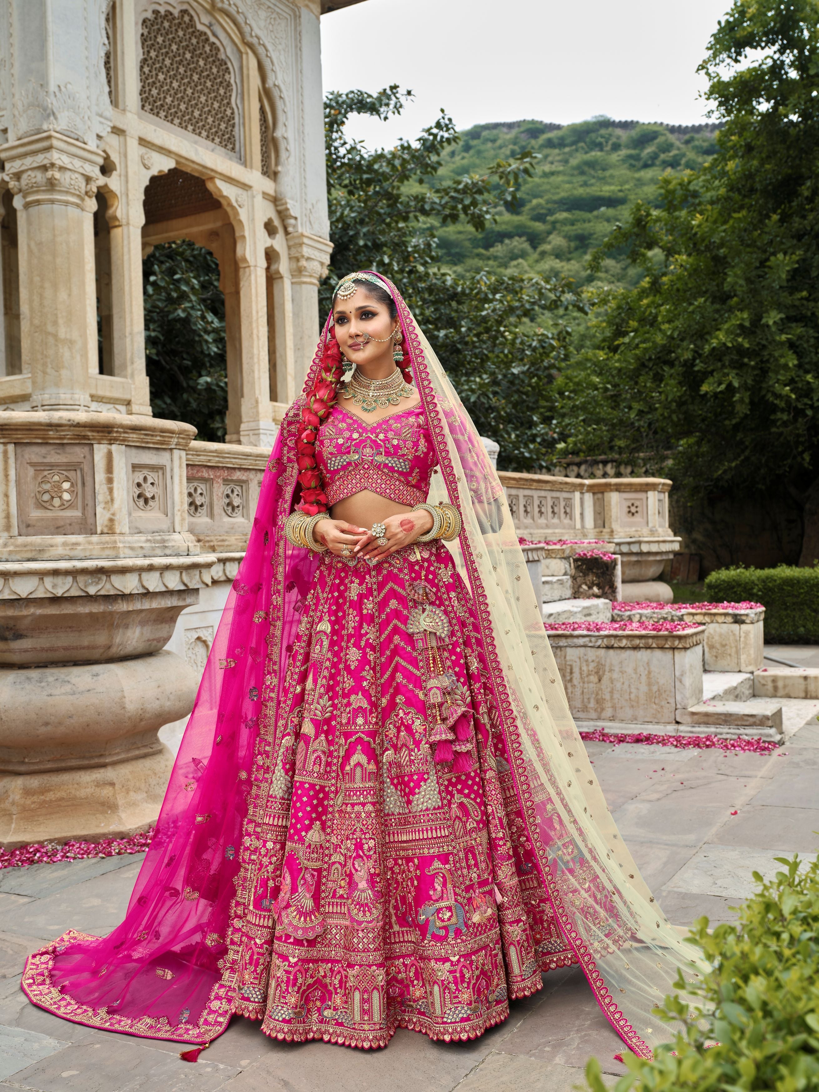 Queen Rani Embellished Premium Silk Lehenga Set