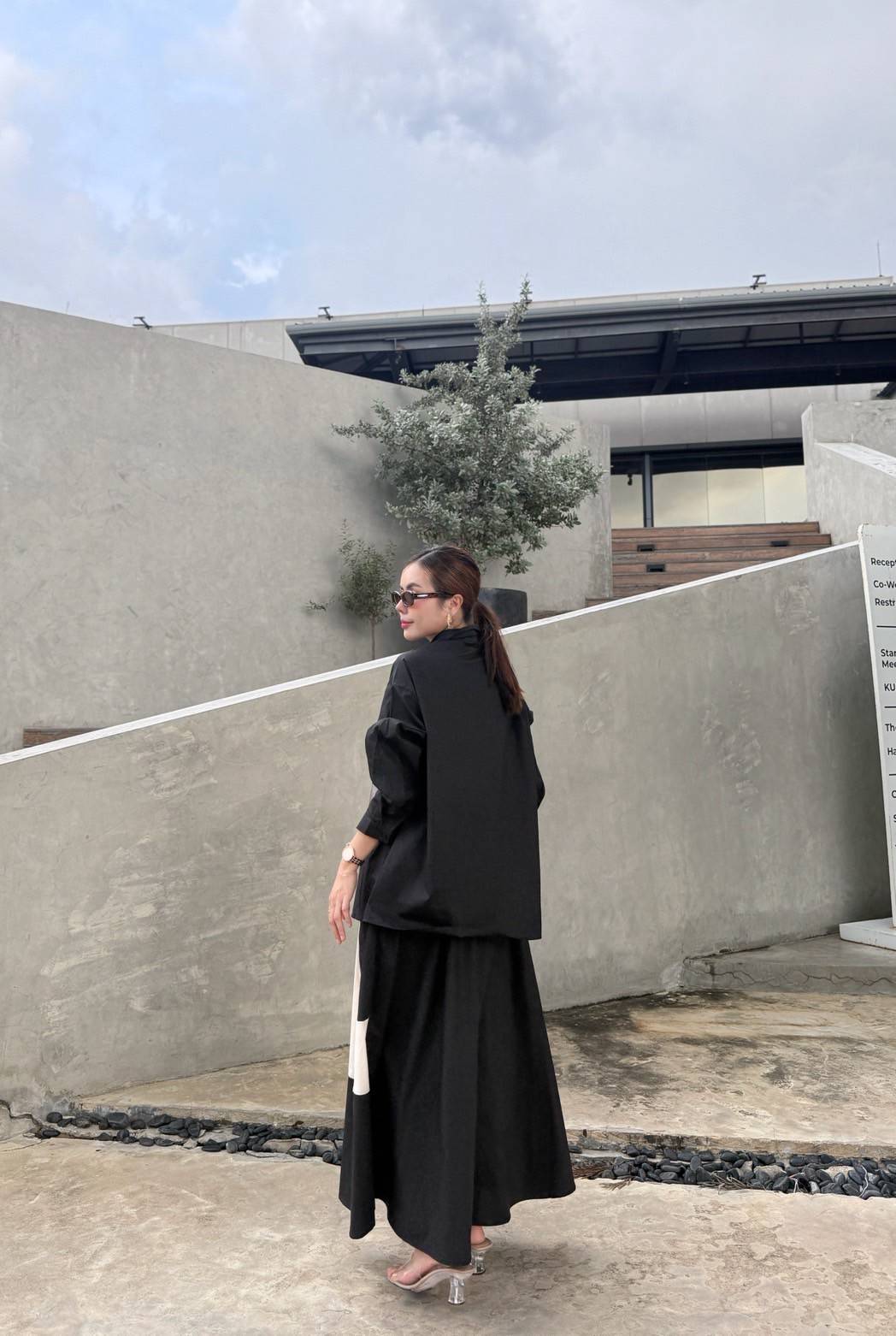 Black Printed Organic Cotton Co-Ord Set