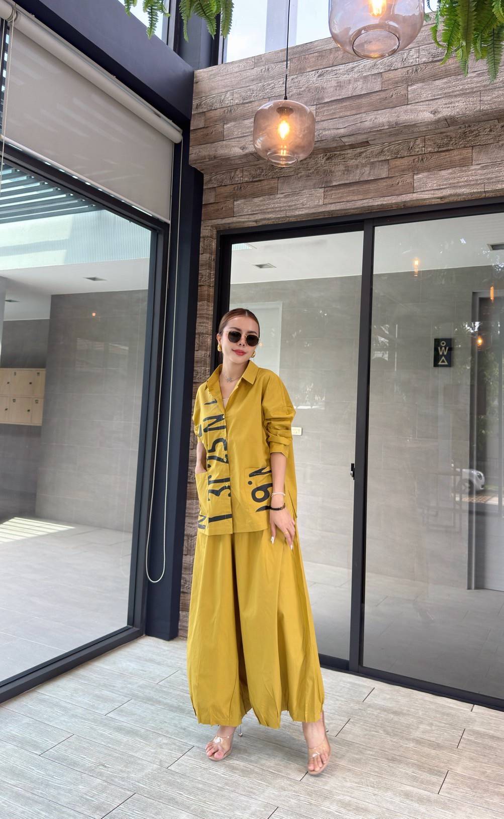 Amber Yellow Printed Organic Cotton Co-Ord Set