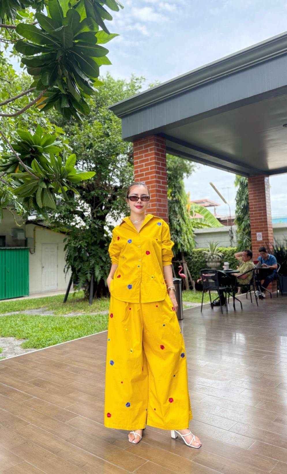 Mustard Yellow Embroidered Organic Cotton Co-Ord Set