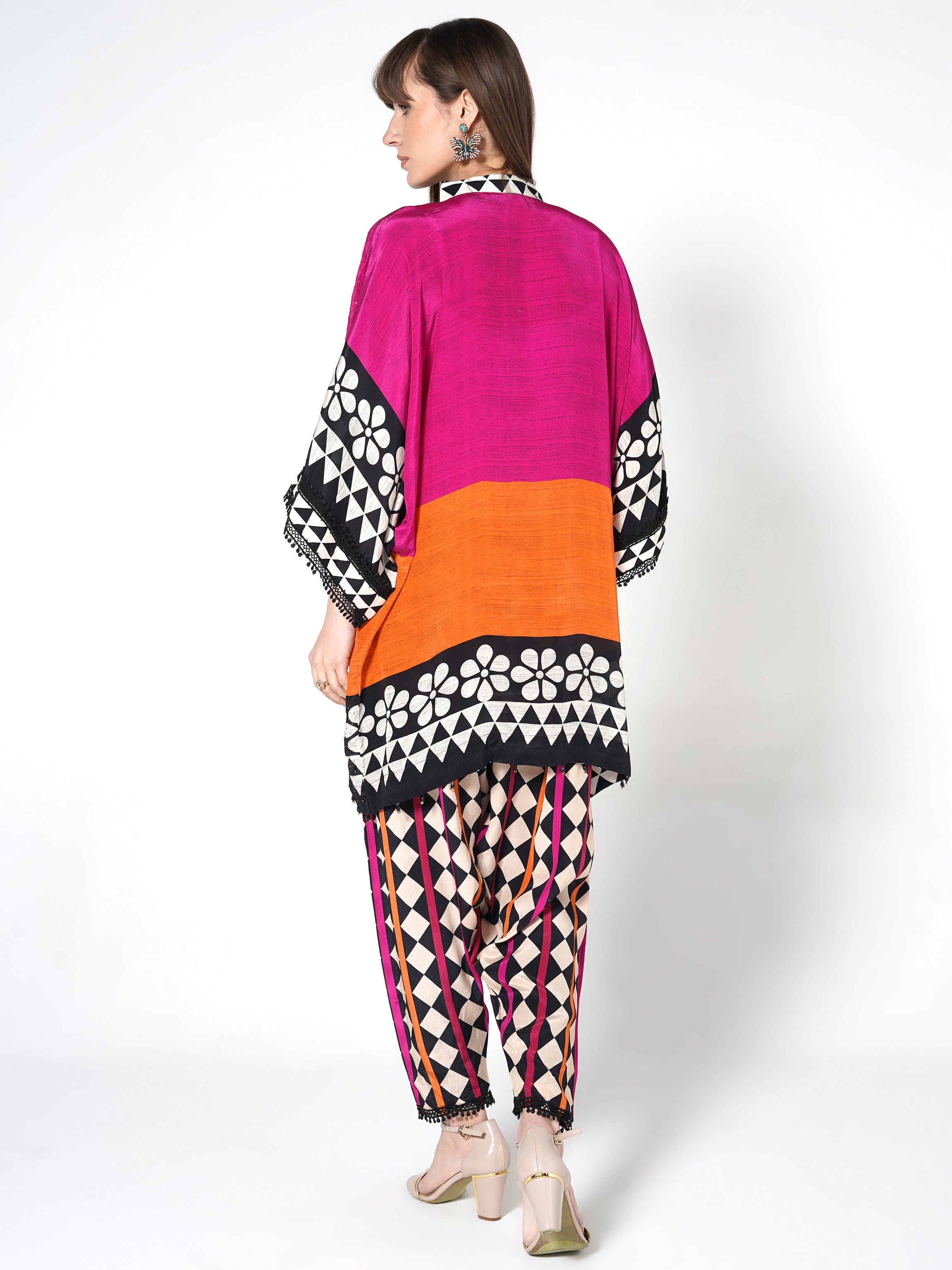 Multicolor Printed Crepe Silk Co-Ord Set