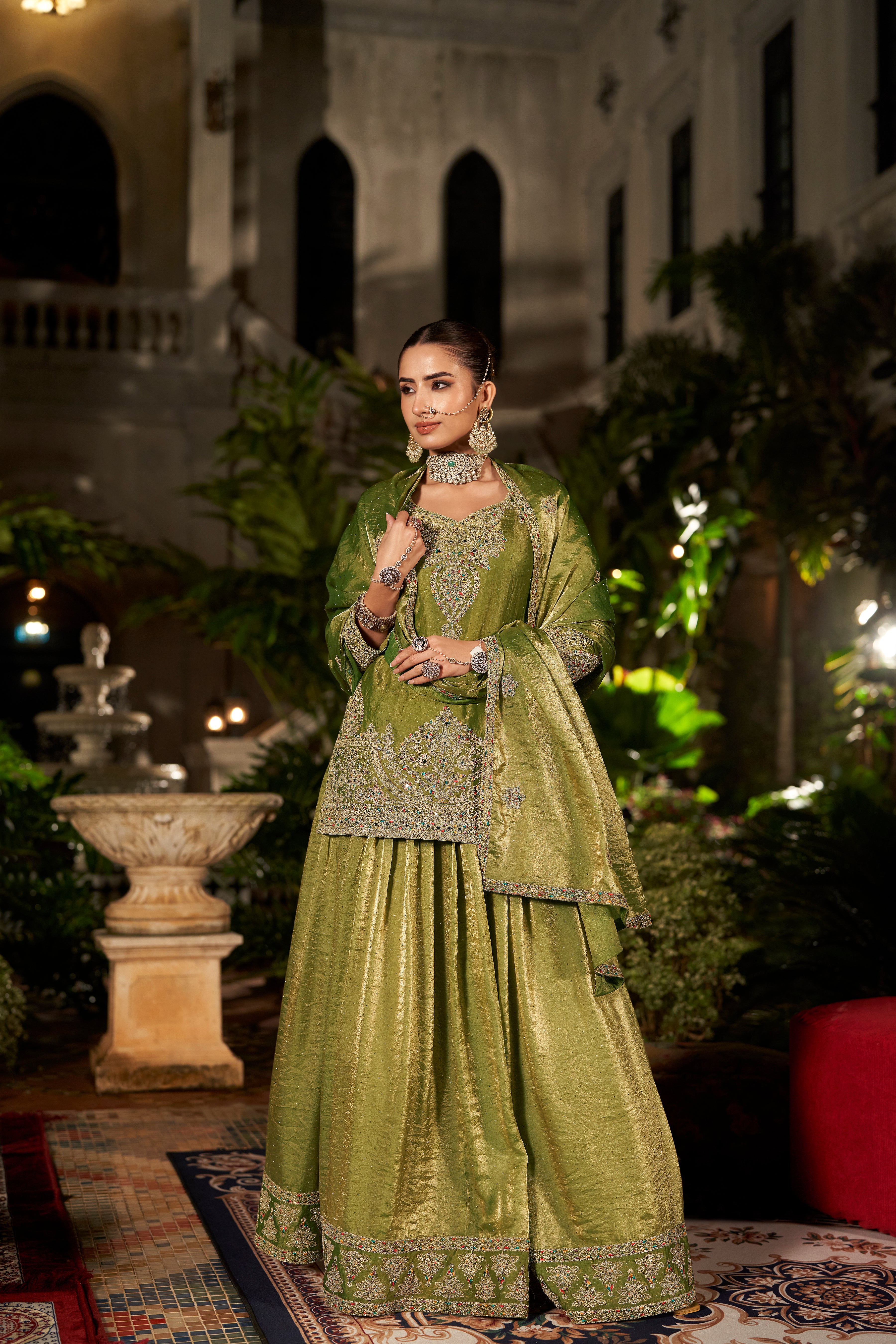 Noor-e-Falak Pear Skirt Set