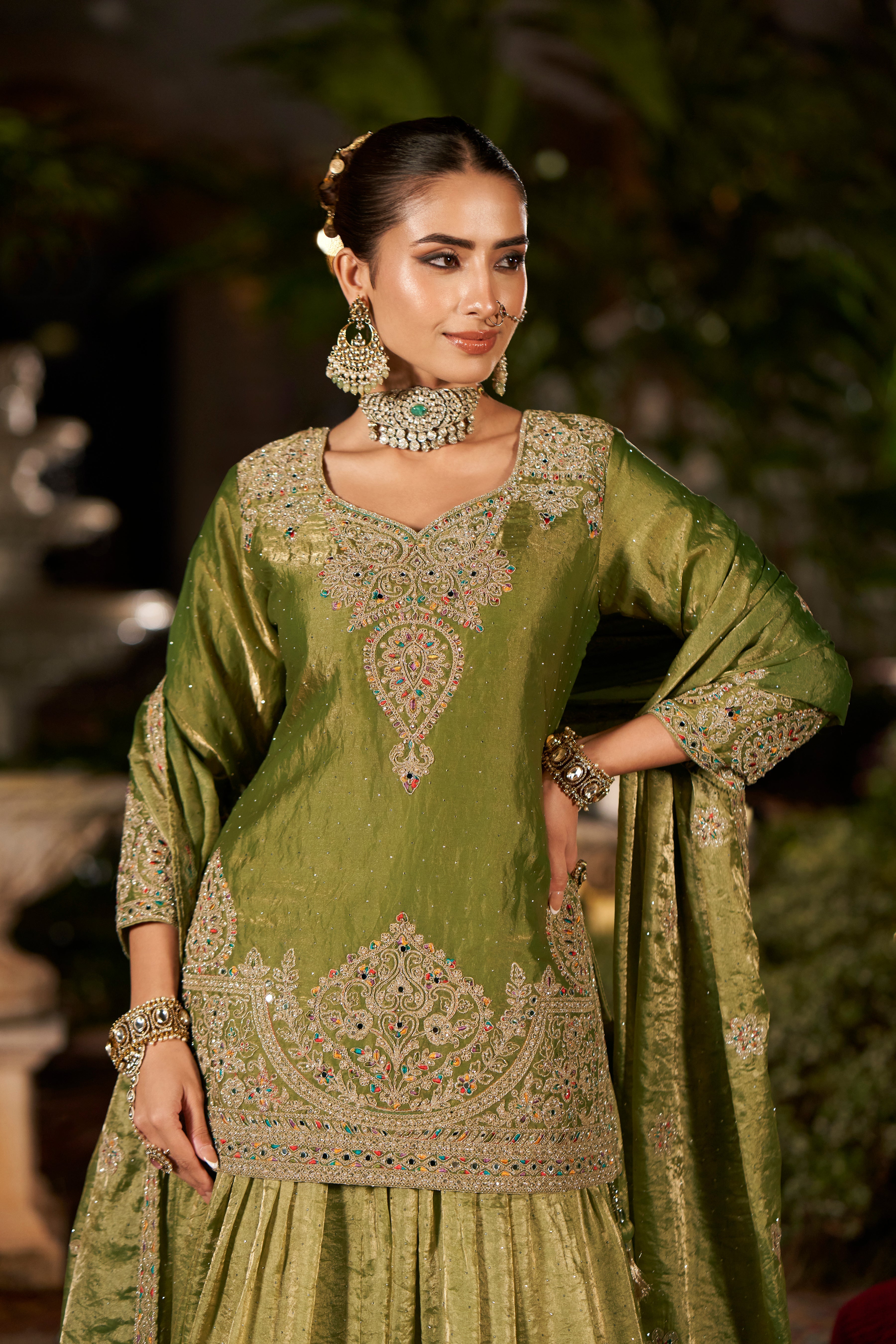 Noor-e-Falak Pear Skirt Set
