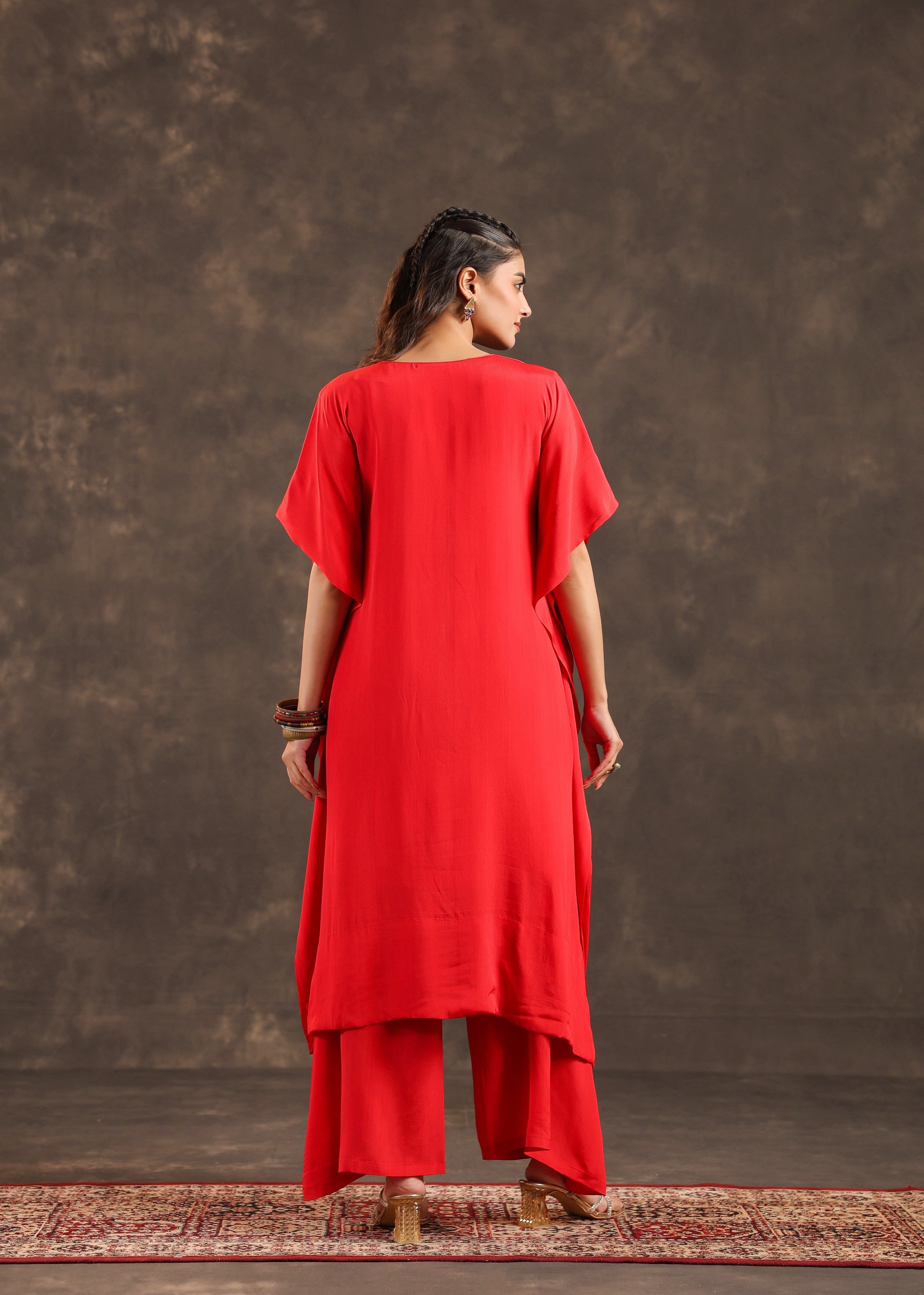 Spinel Grace Embellished Crepe Silk Kurta Set