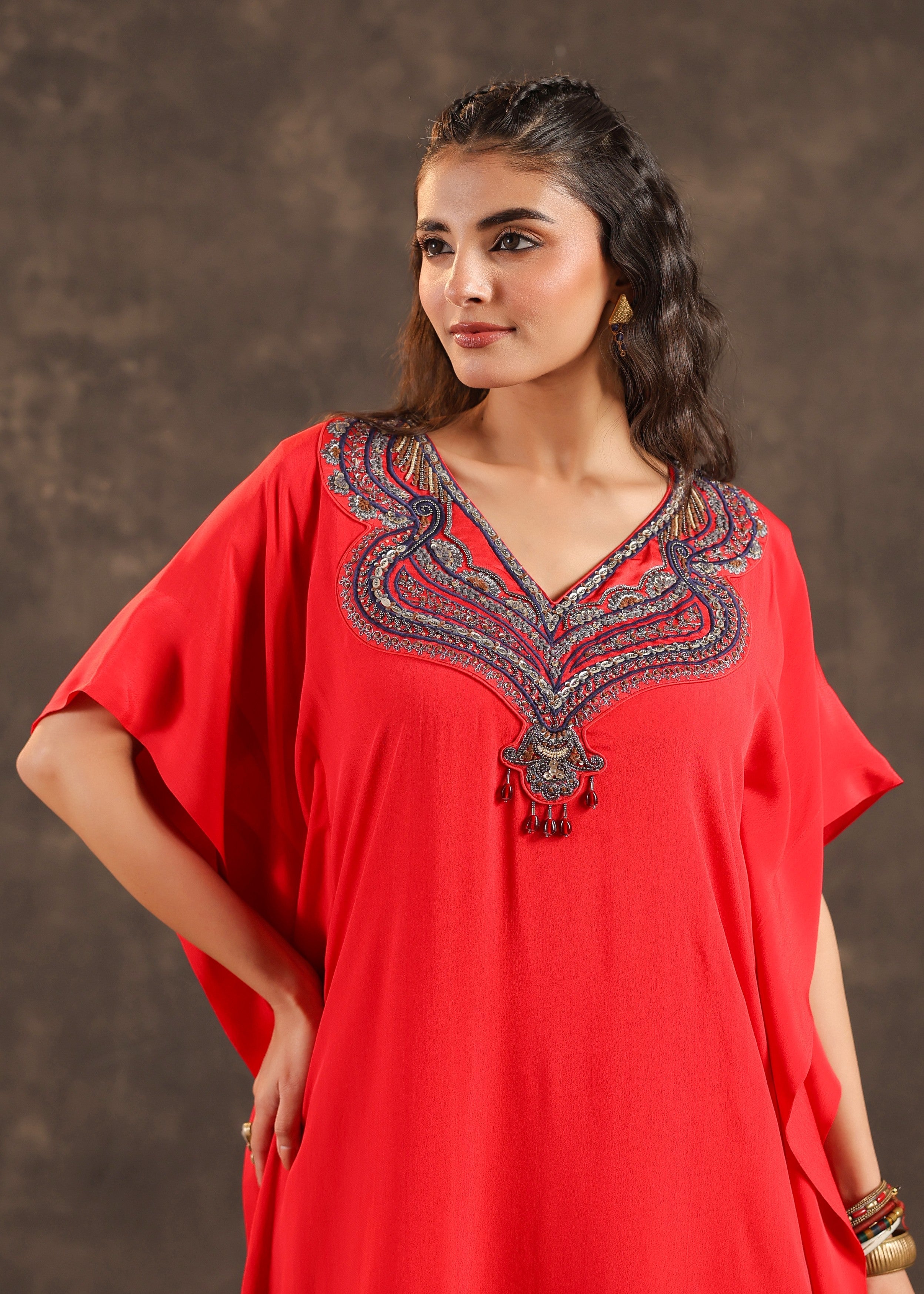 Spinel Grace Embellished Crepe Silk Kurta Set