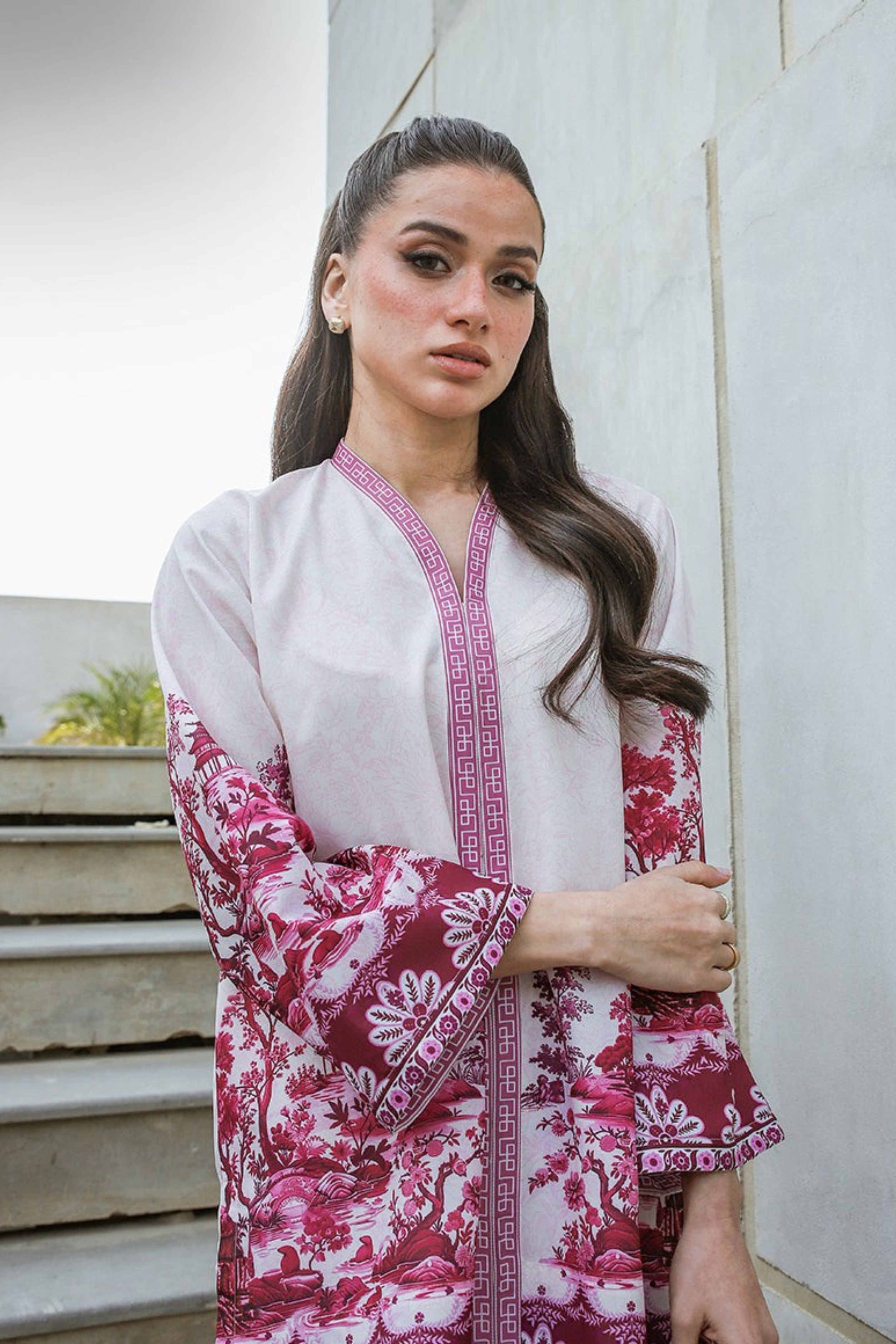 Fine Wine Natural Crepe Co-Ord Set