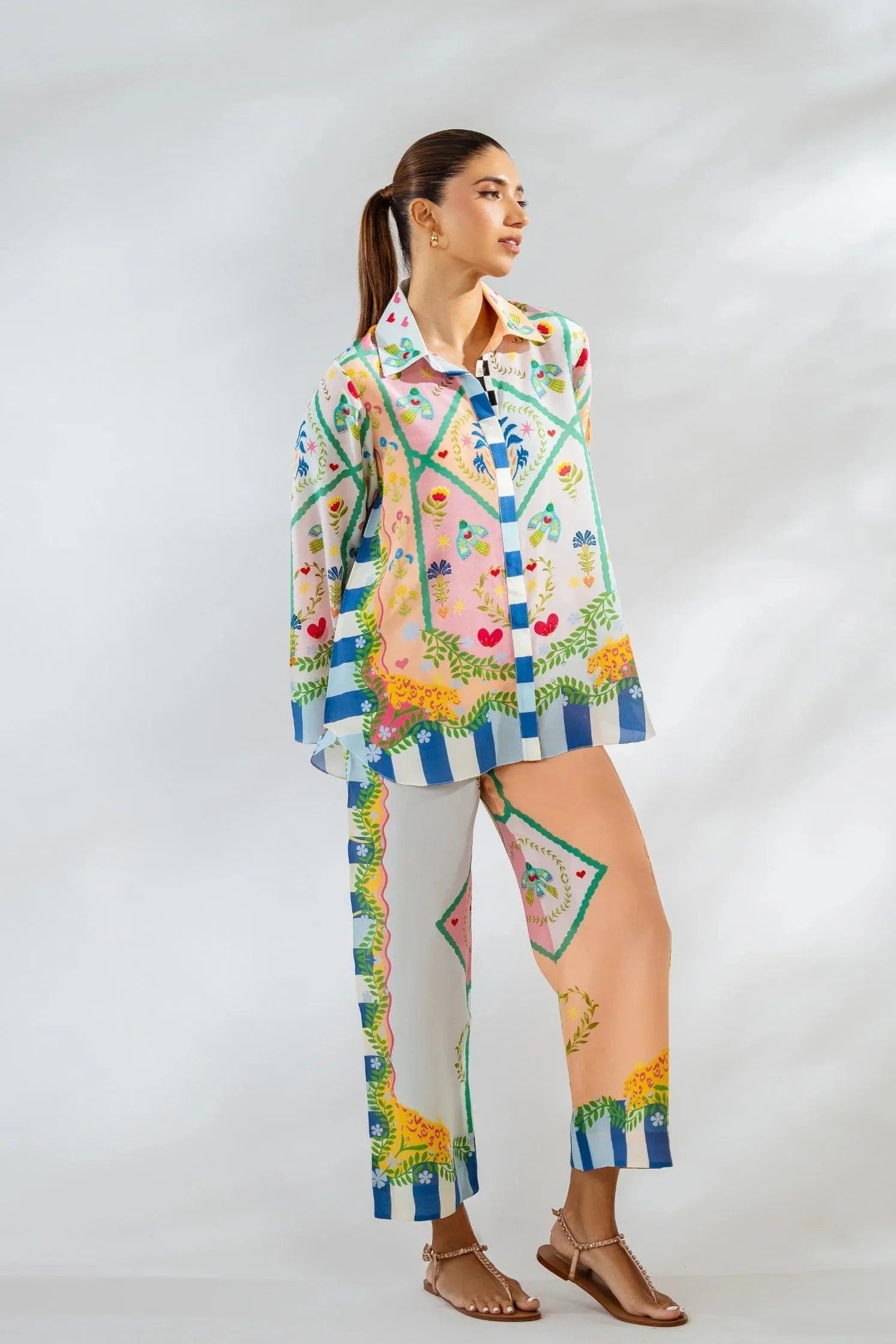 Dream Catcher Natural Crepe Co-Ord Set