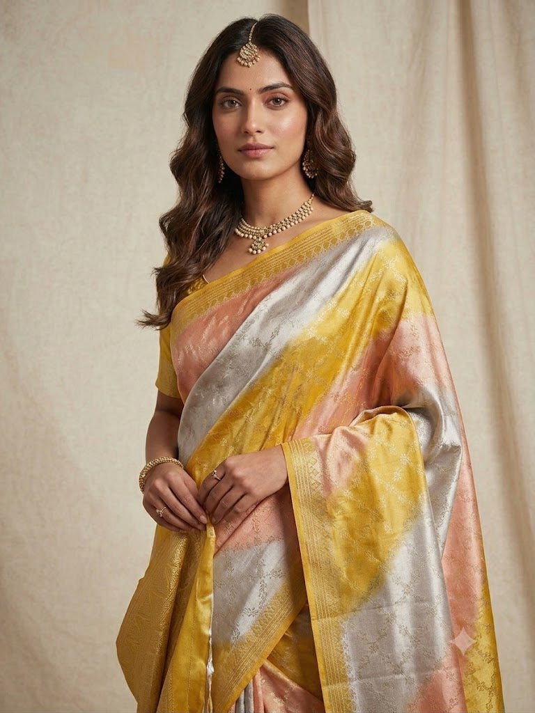 Golden Ray Zari Premium Silk Saree