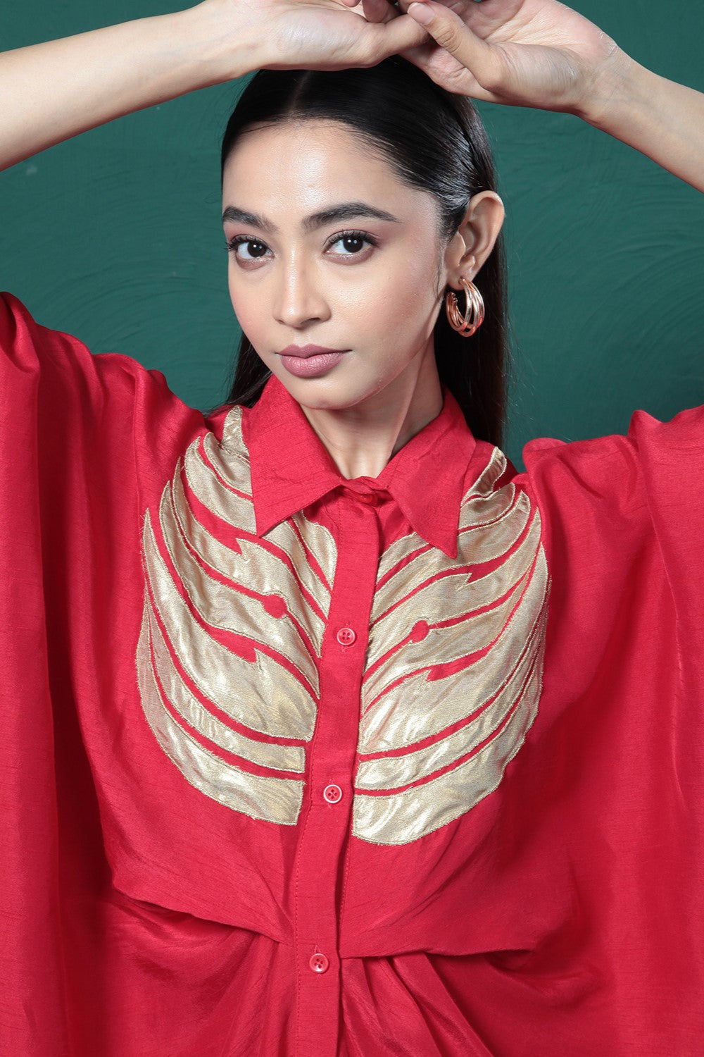 Red Gold Detailing Co-Ord Set