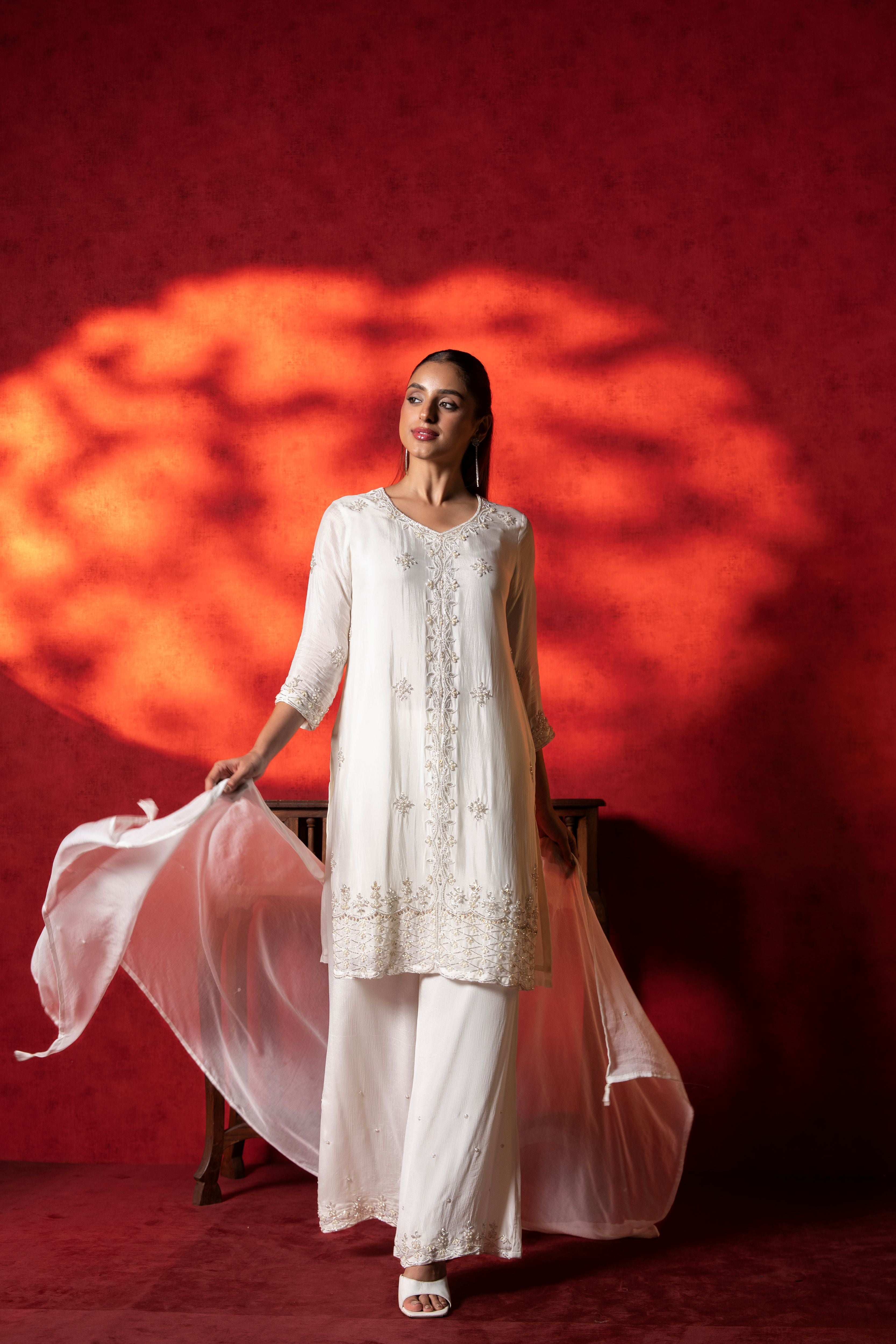 Ivory Grace Palazzo Set
