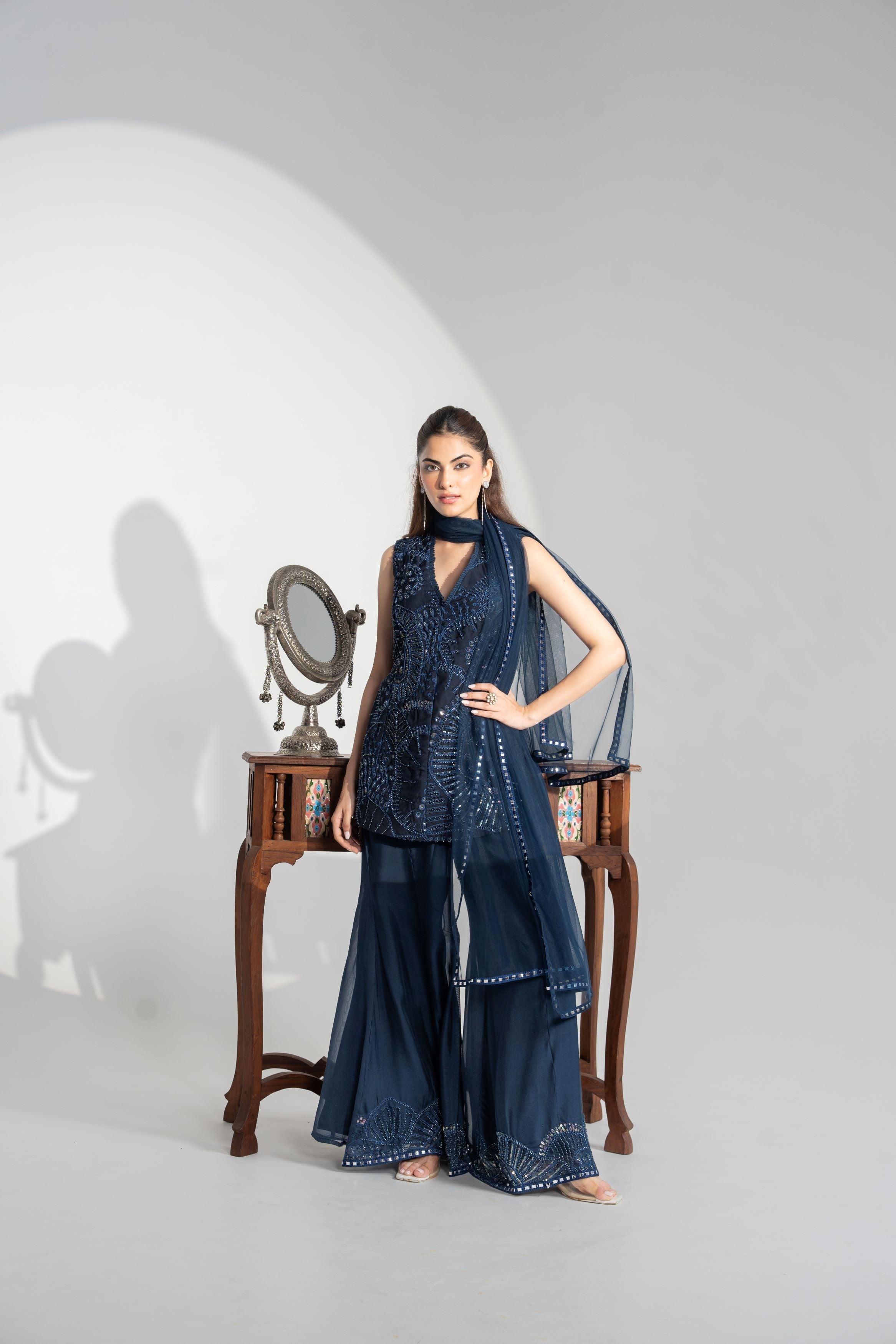 Imperial Blue Palazzo Set