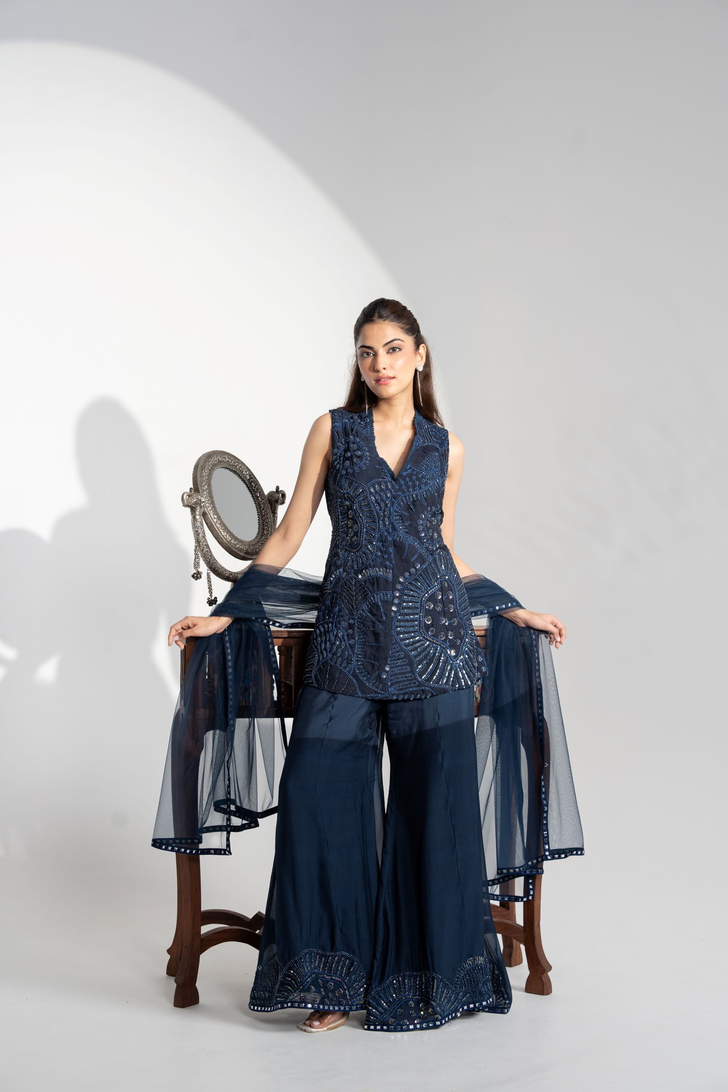 Imperial Blue Palazzo Set
