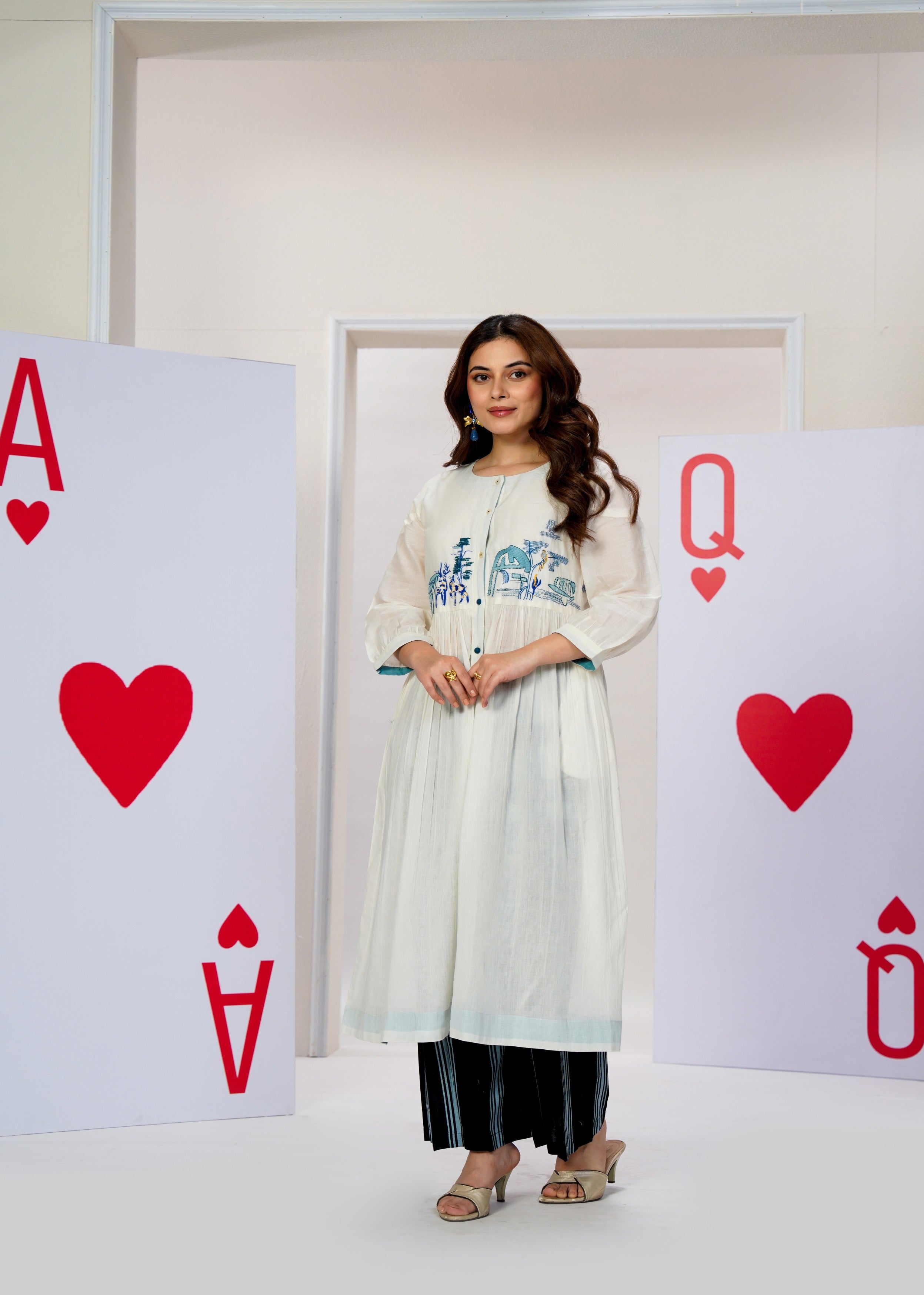 Enchanted Charm Embroidered Cotton Kurta Set