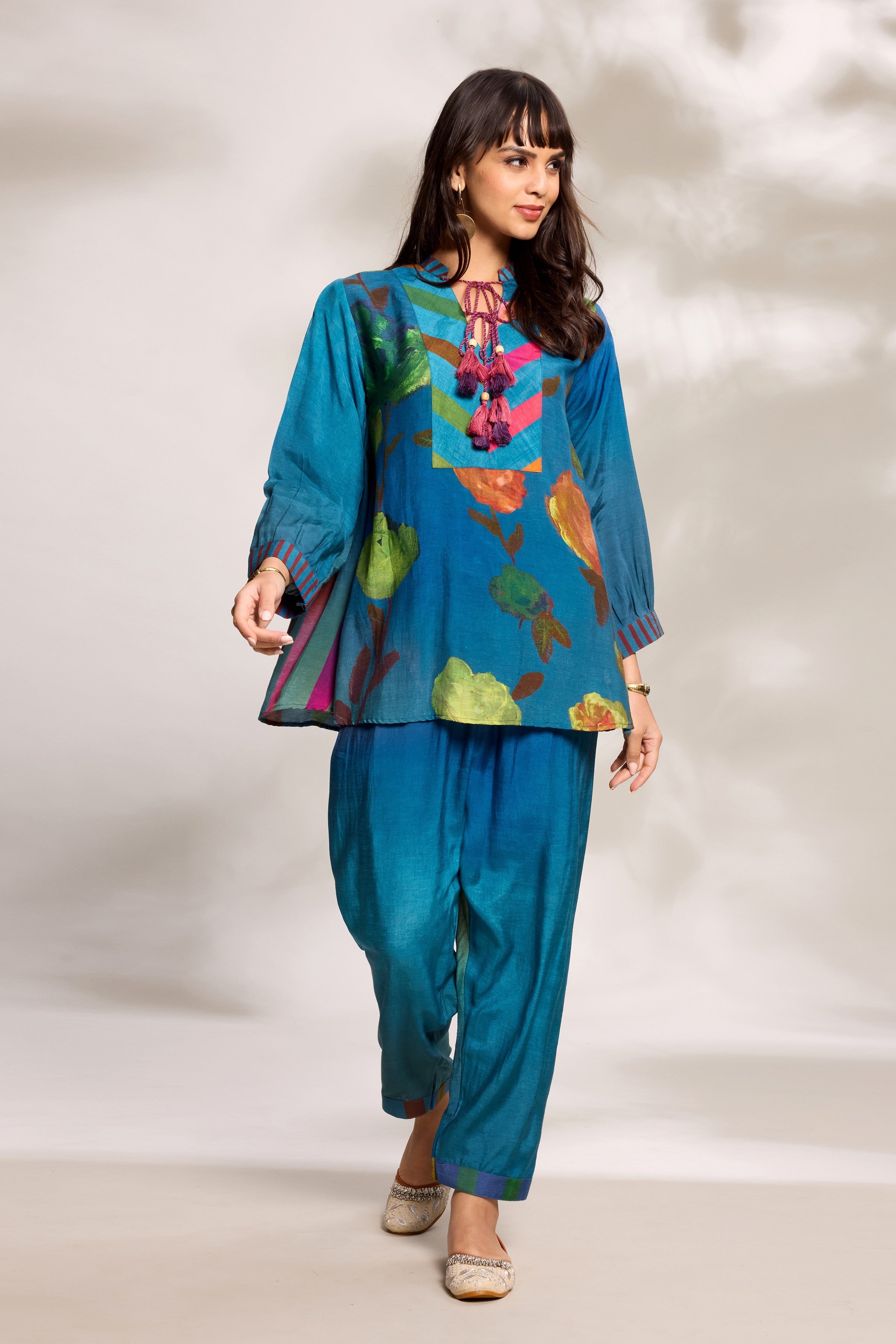 Cobalt Printed Co-Ord Set
