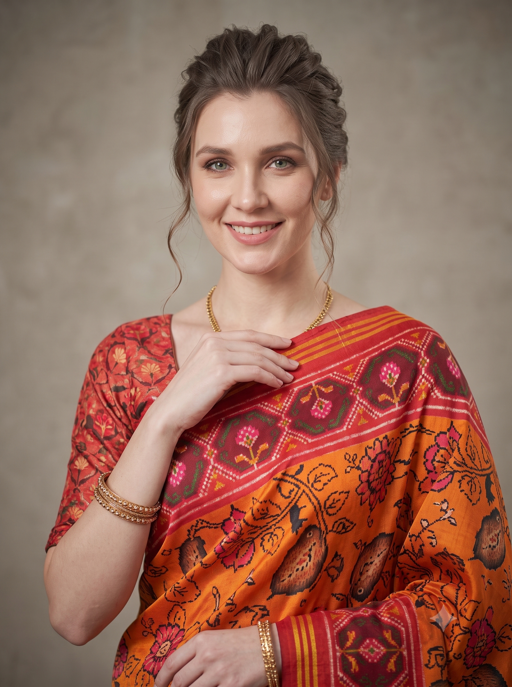 Kesari Heritage Weave Handloom Tussar Silk Saree