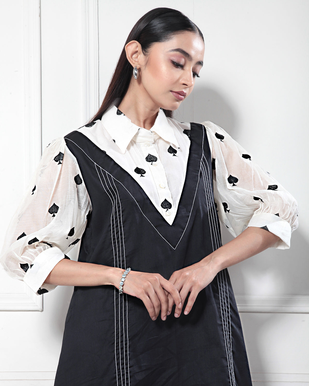 Black & White Monochromatic Dress