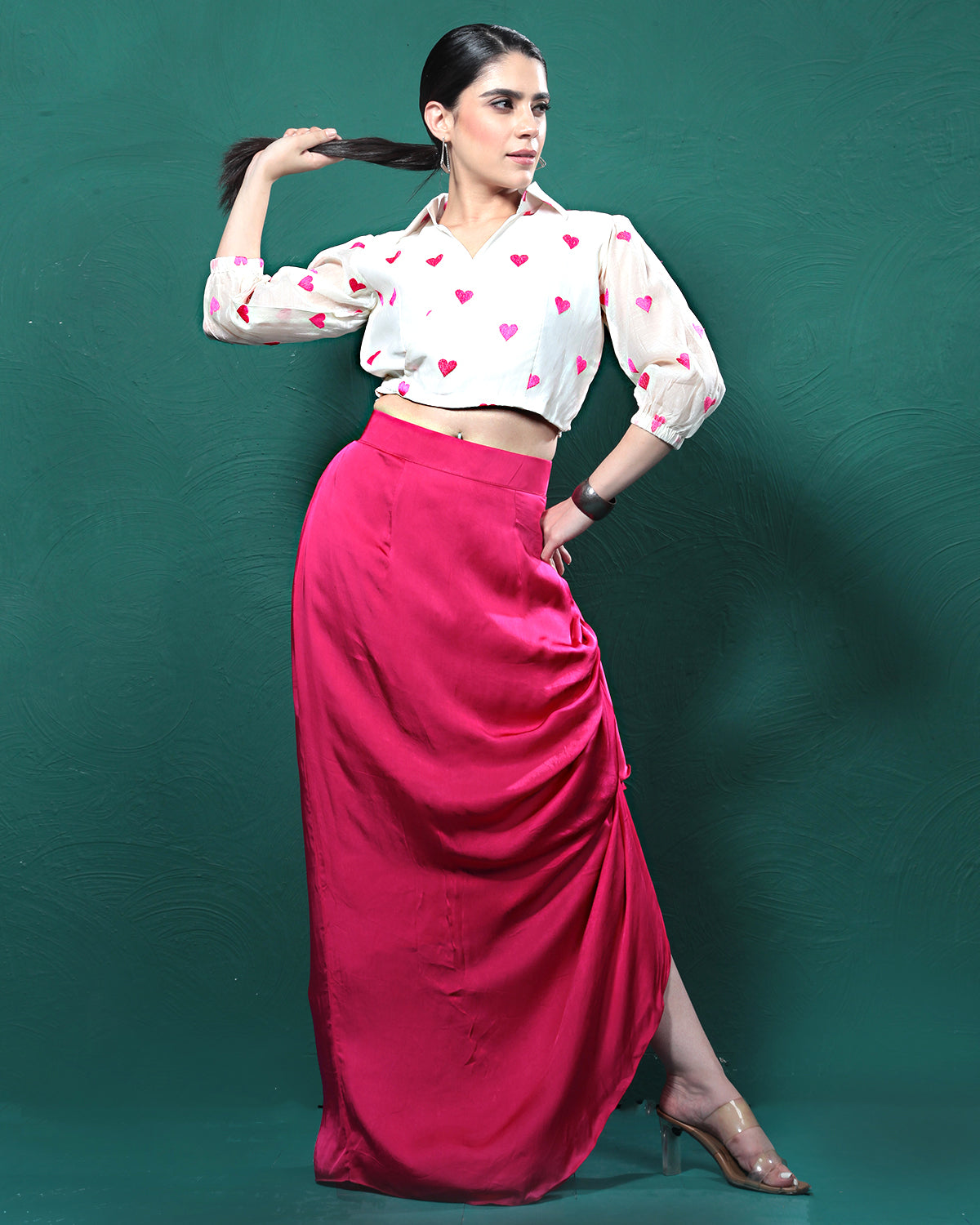 Pink Lady Formal Shirt Skirt Dress