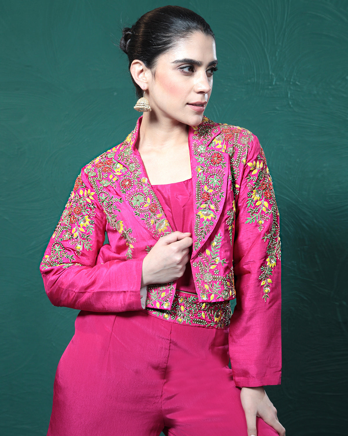 Polish Pink Handwork Palazzo Set