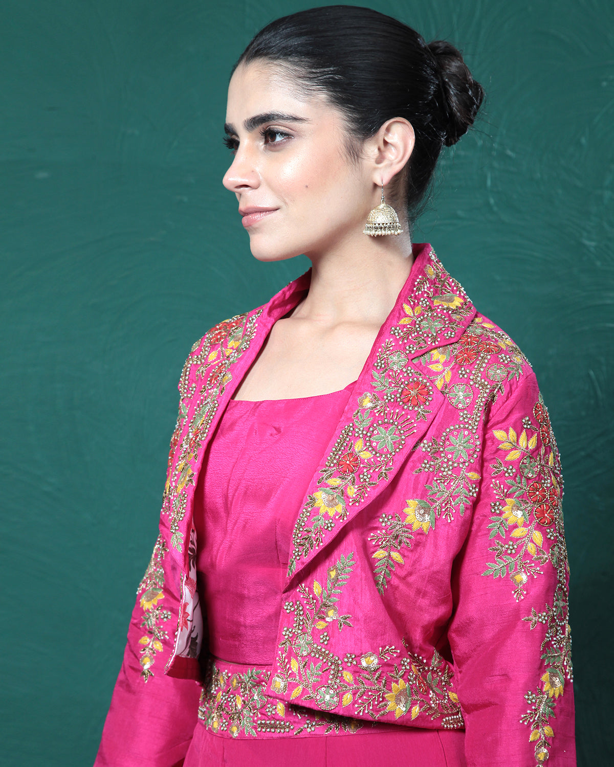 Polish Pink Handwork Palazzo Set