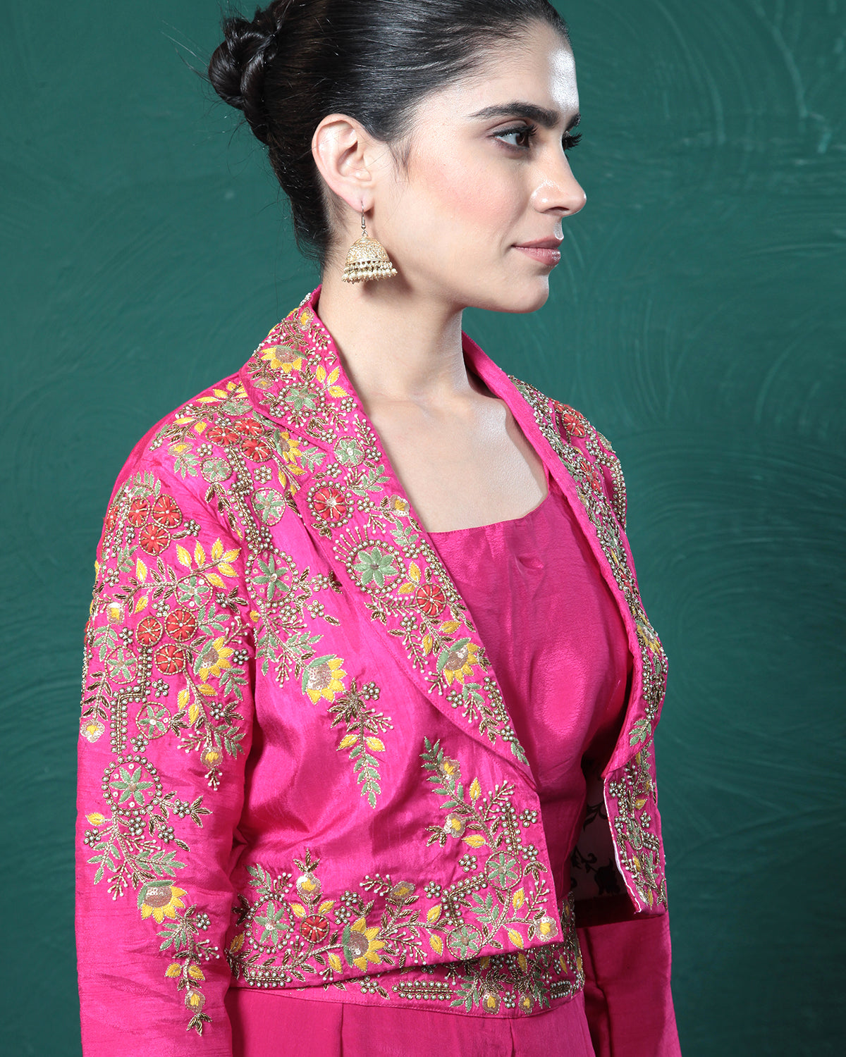 Polish Pink Handwork Palazzo Set