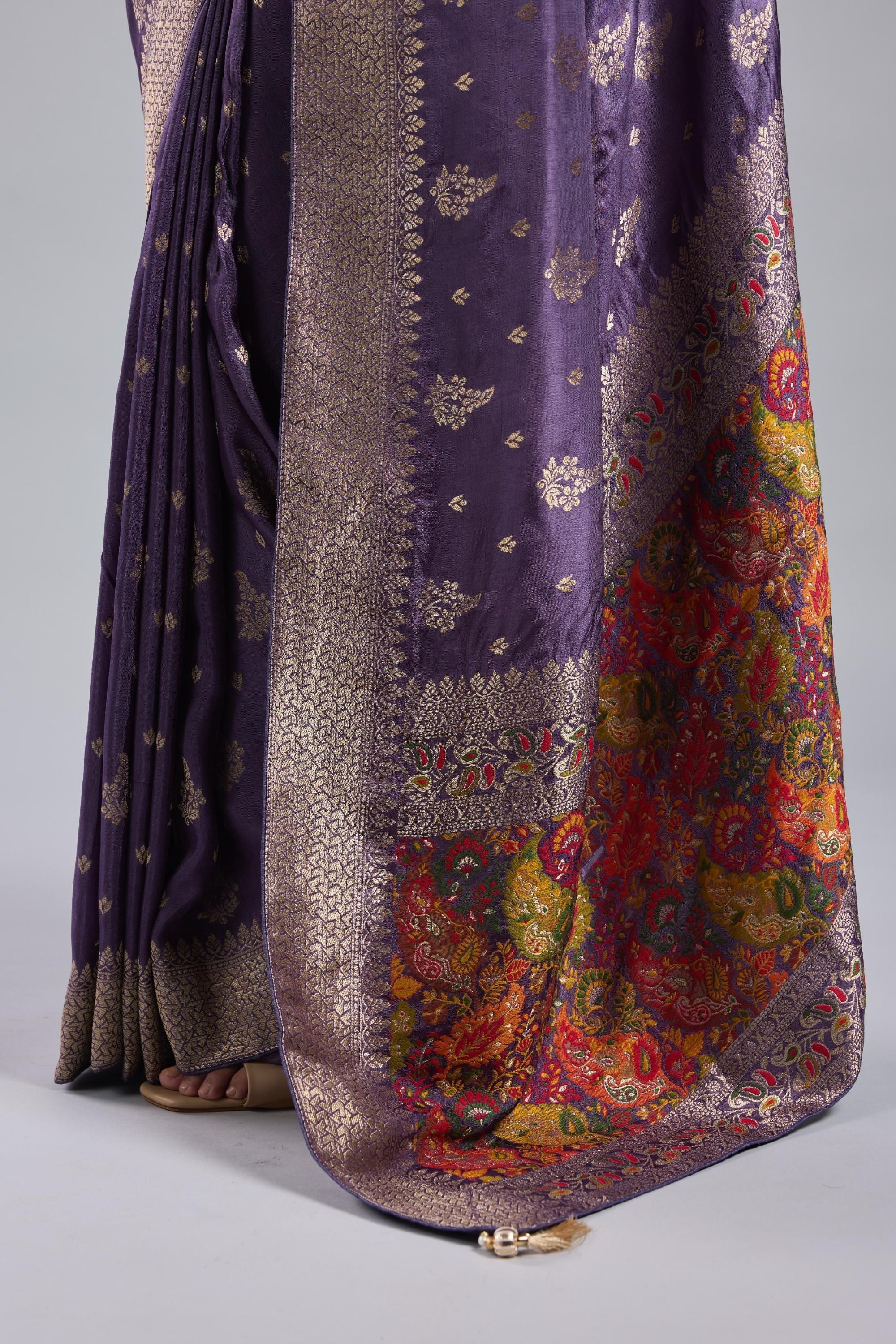 Royal Orchid Dola Silk Saree