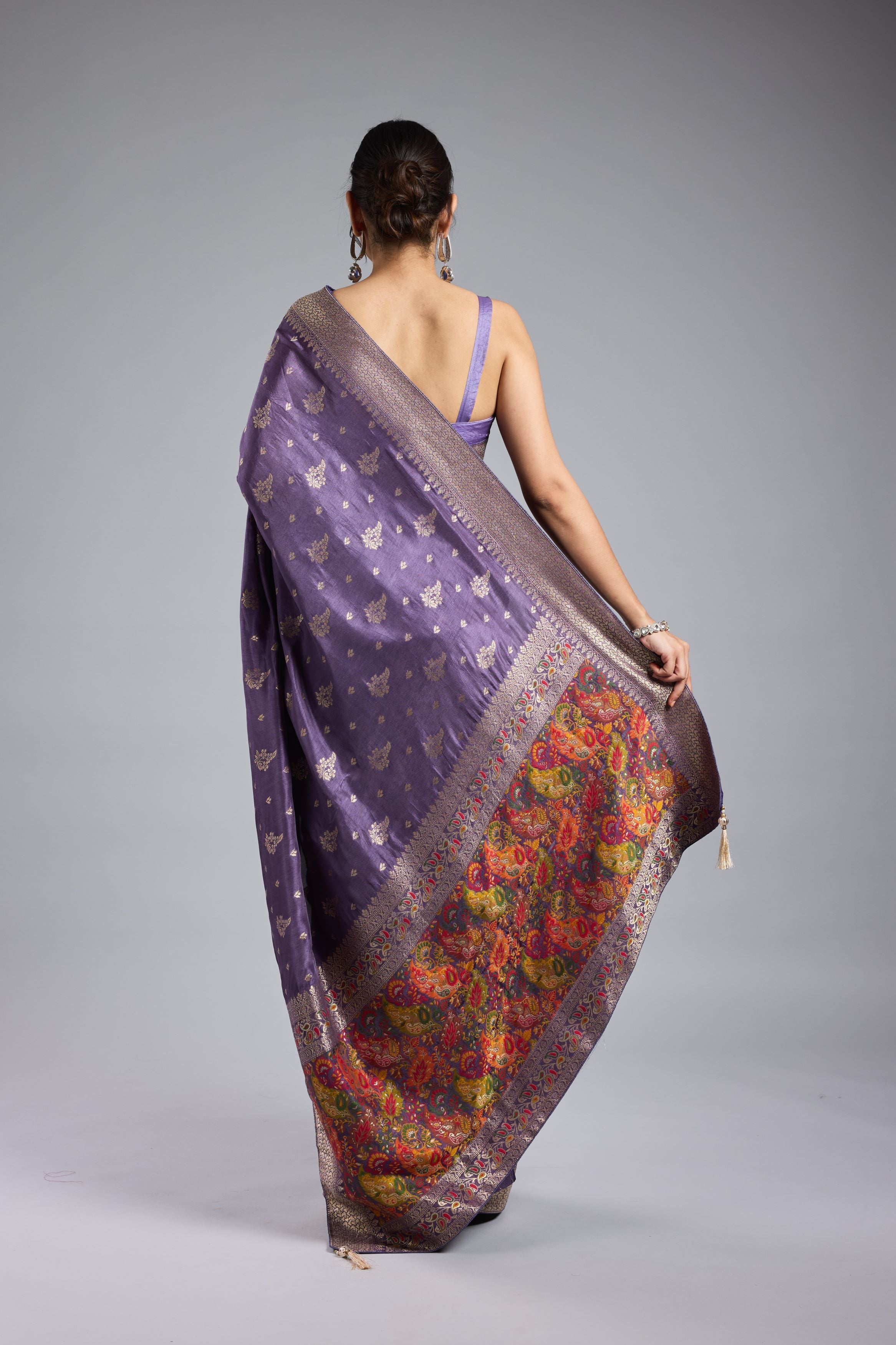 Royal Orchid Dola Silk Saree