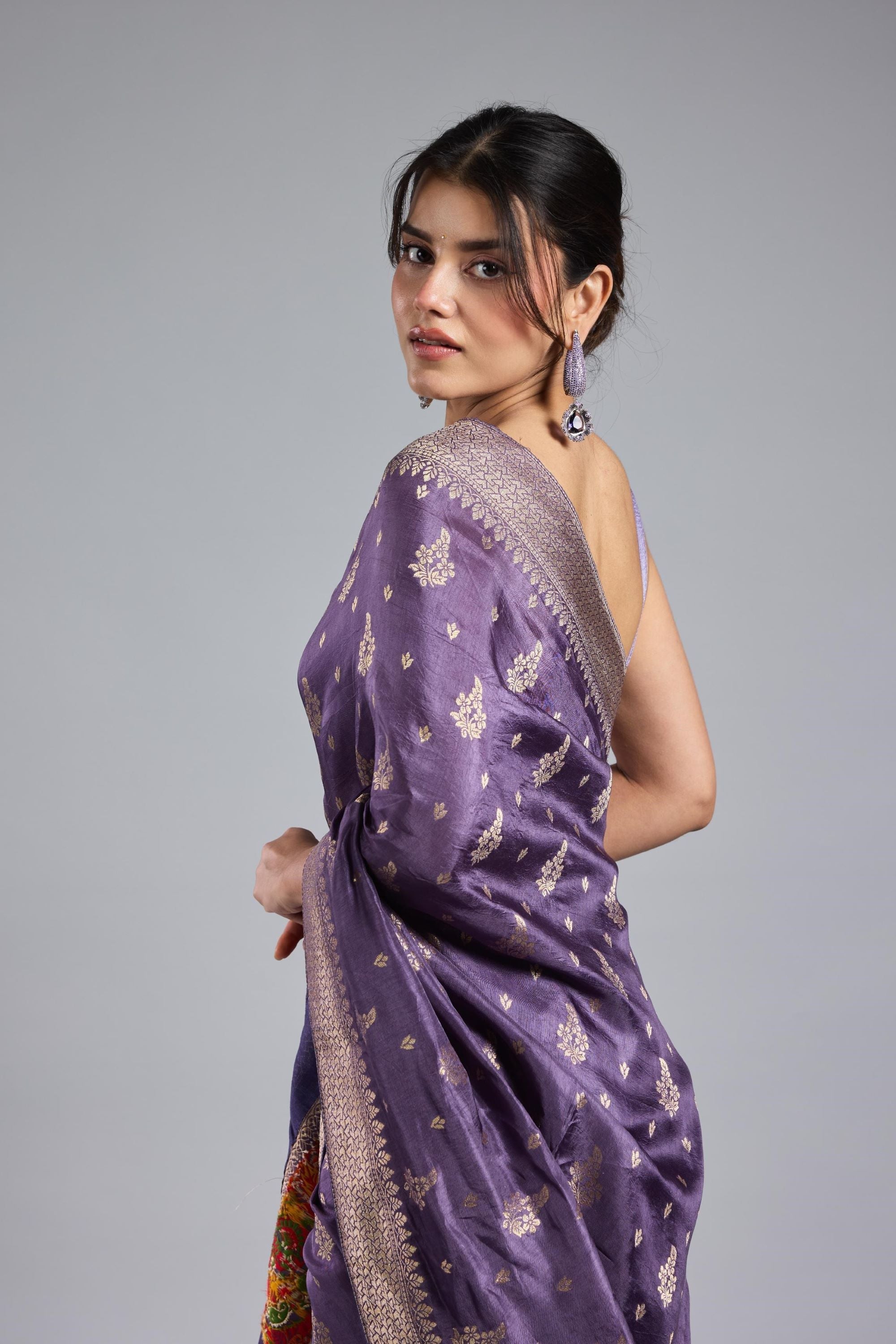 Royal Orchid Dola Silk Saree