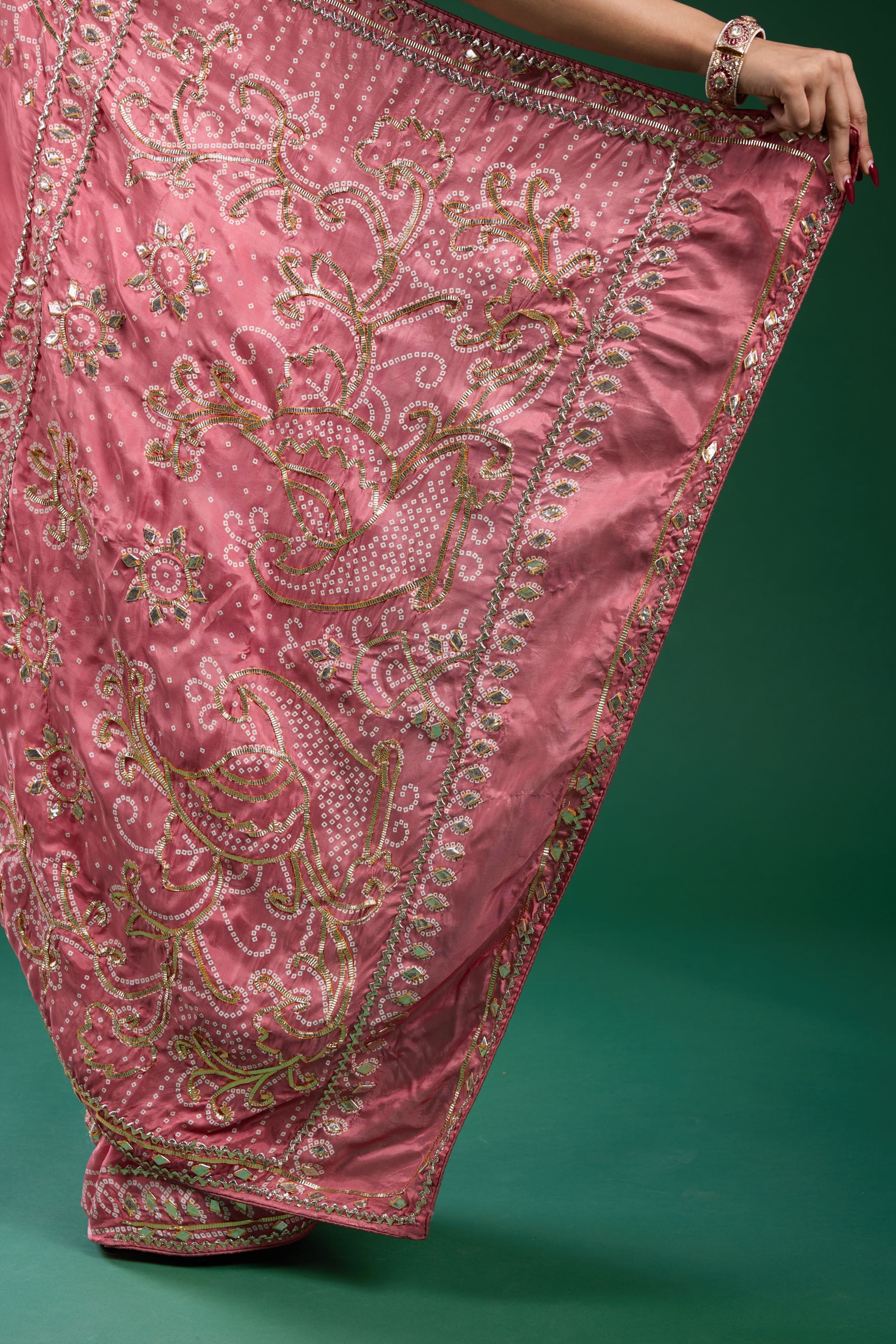 Rose Blush Dola Silk Saree