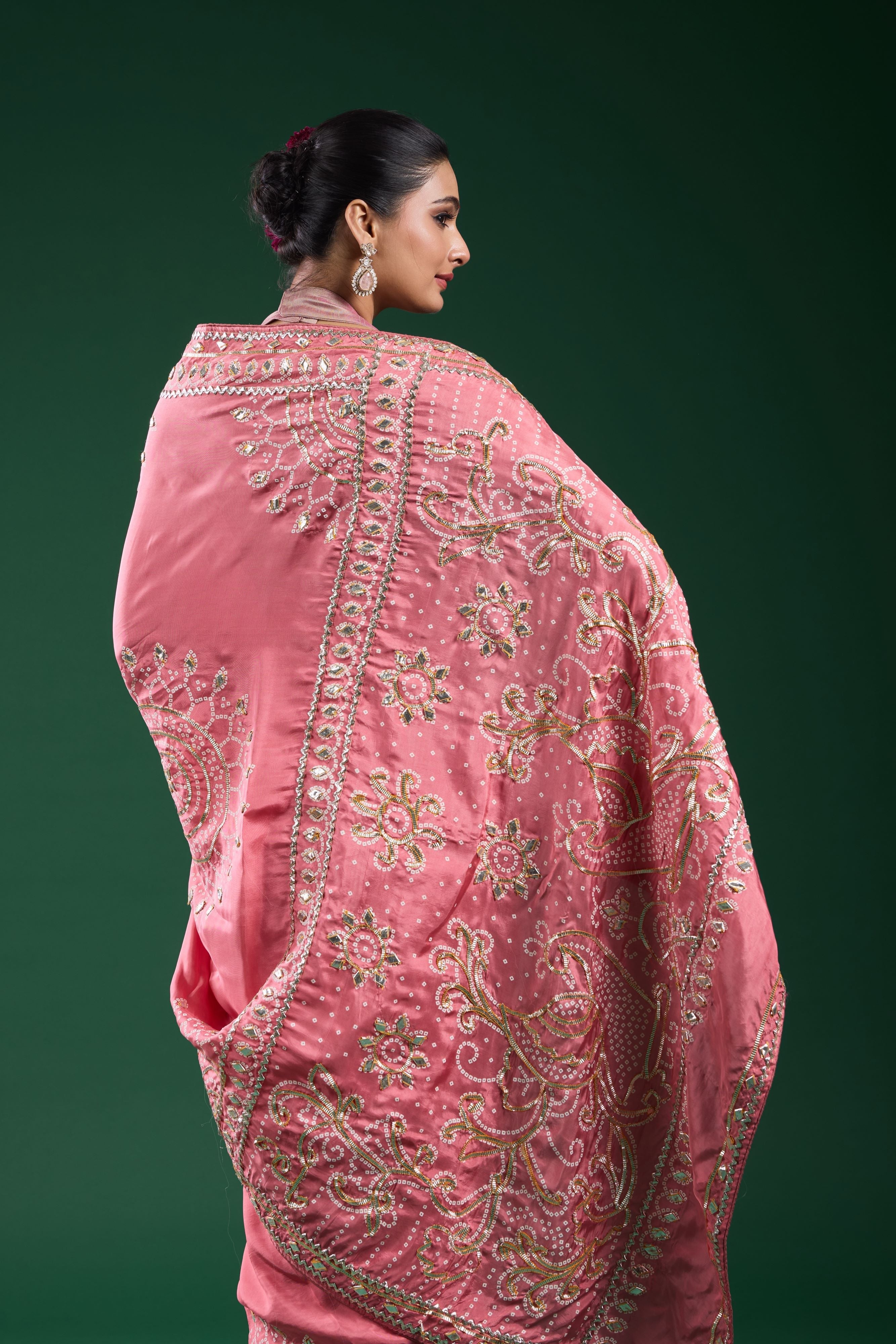 Rose Blush Dola Silk Saree