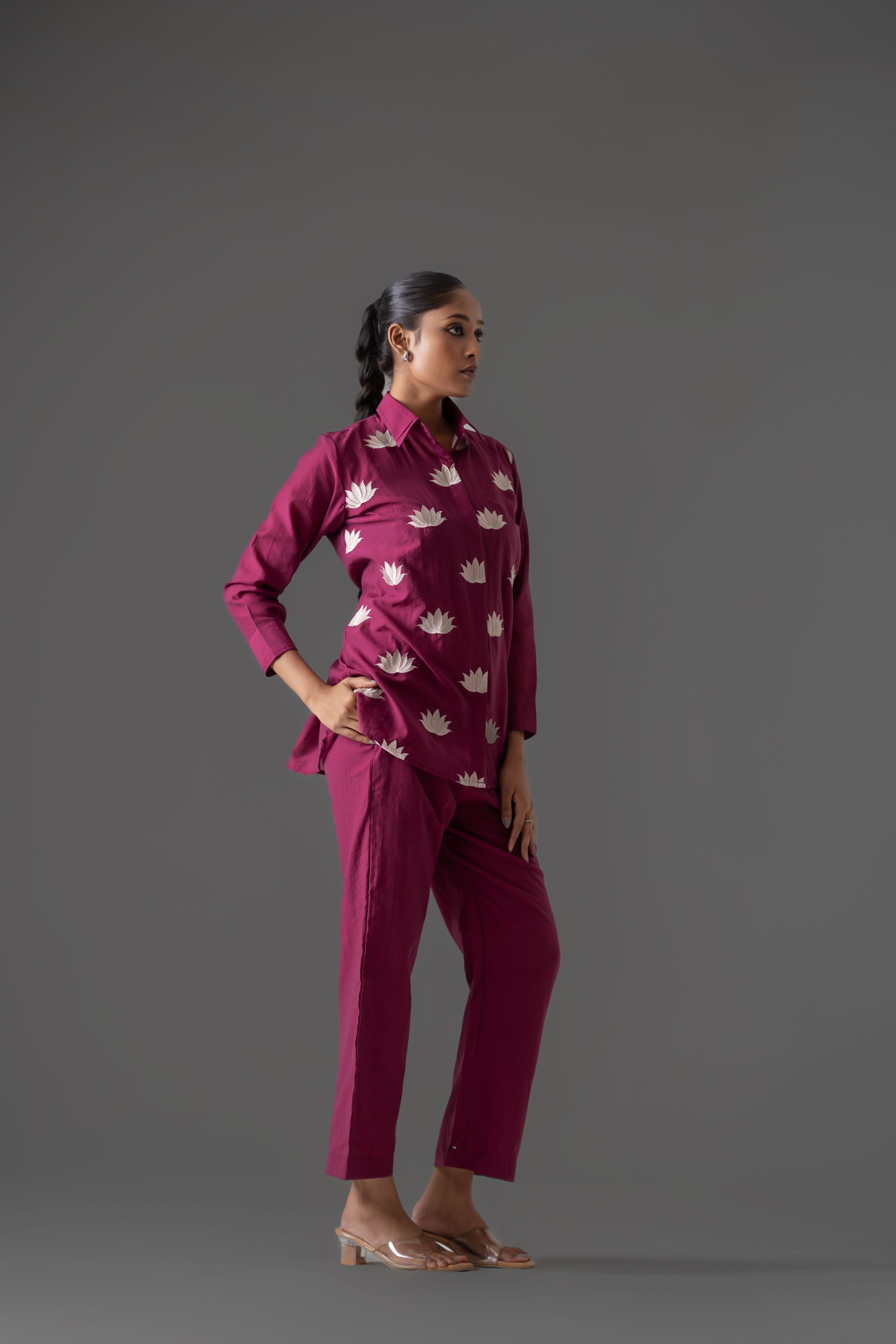 Rouge Pink Cotton Flex Co-Ord Set