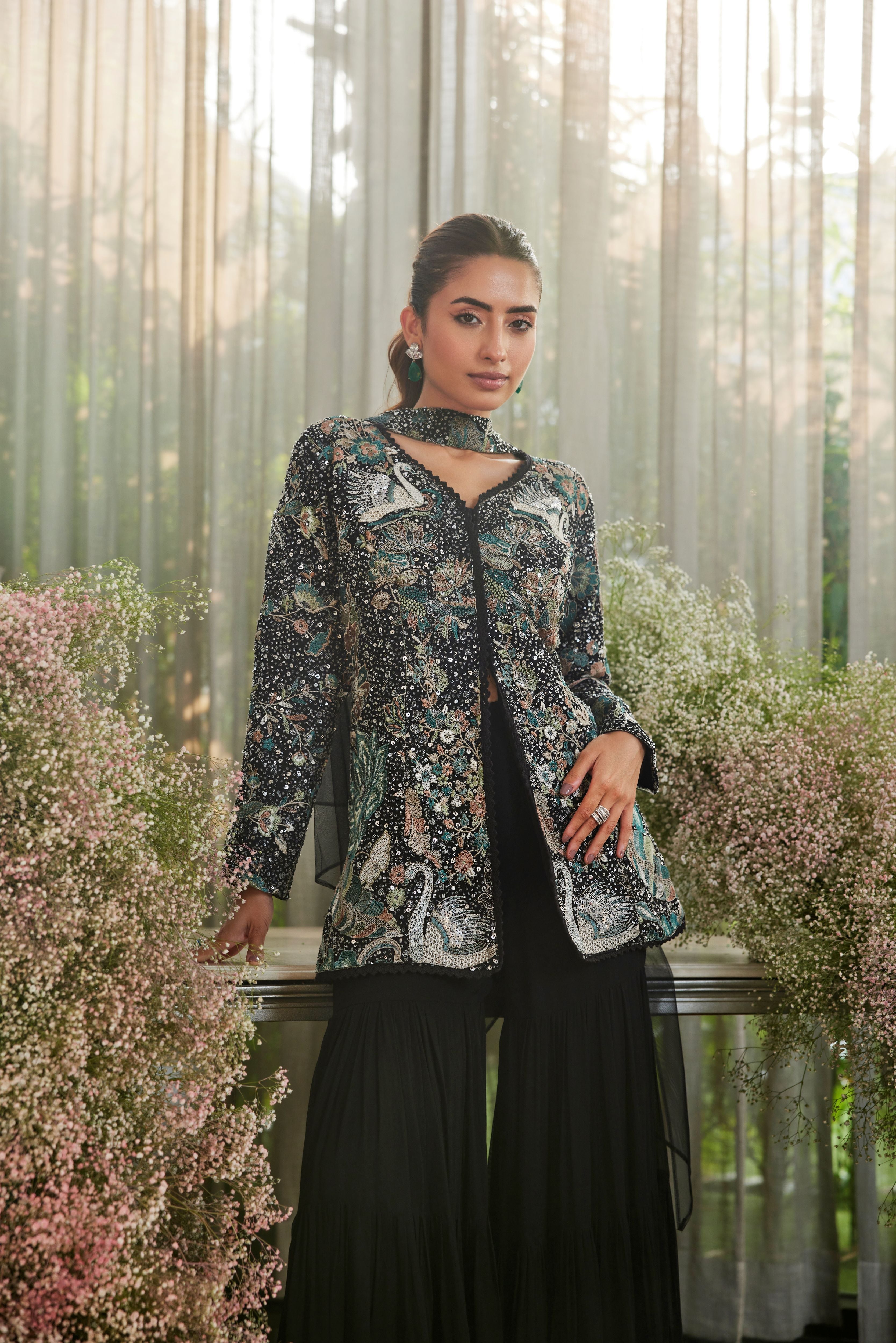 Midnight Glimmer ShararaMidnight Glimmer Sharara Set Set