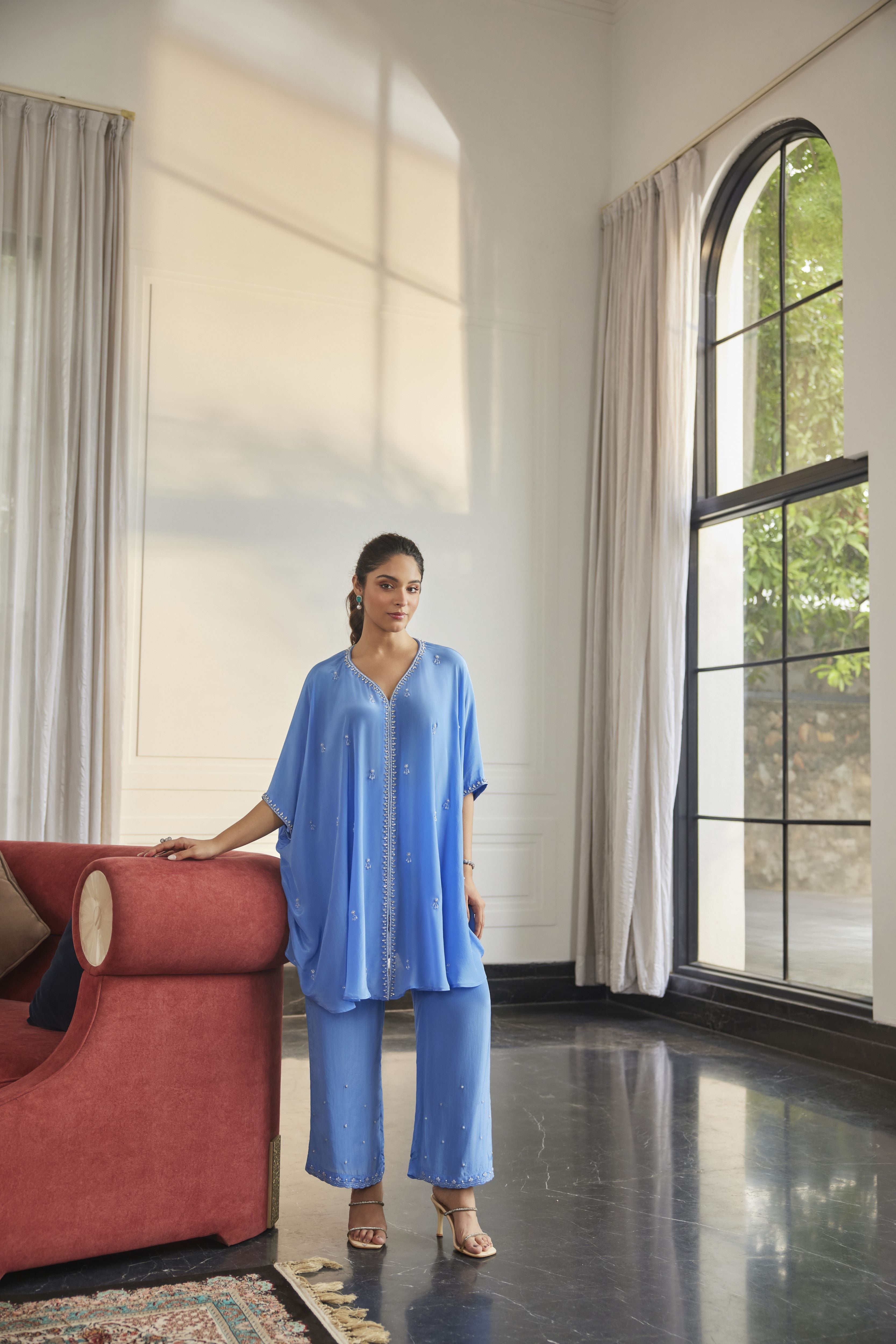 Pacific Blue Kaftan Set