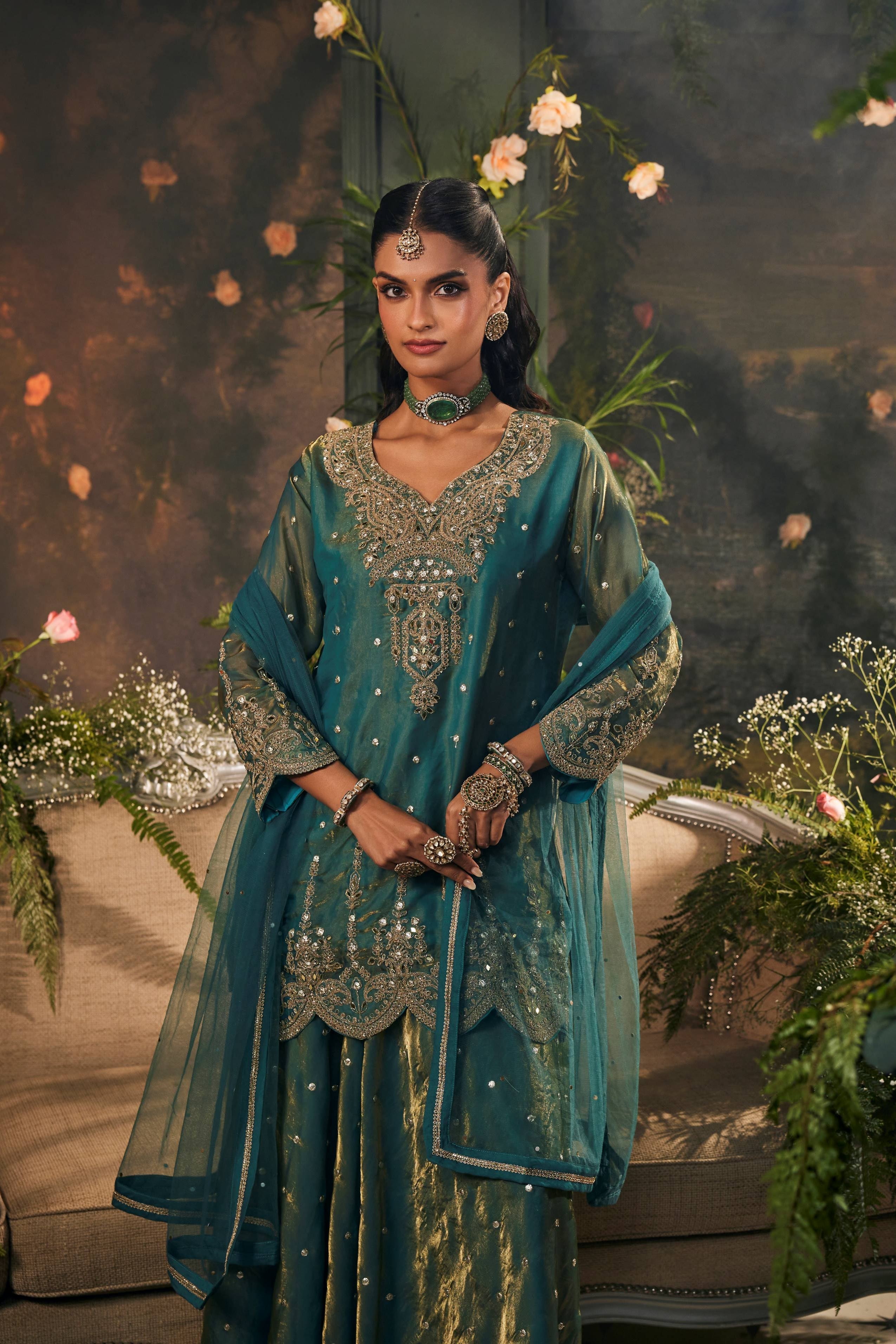 Noor-e-Firoza Shimmer Skirt Set