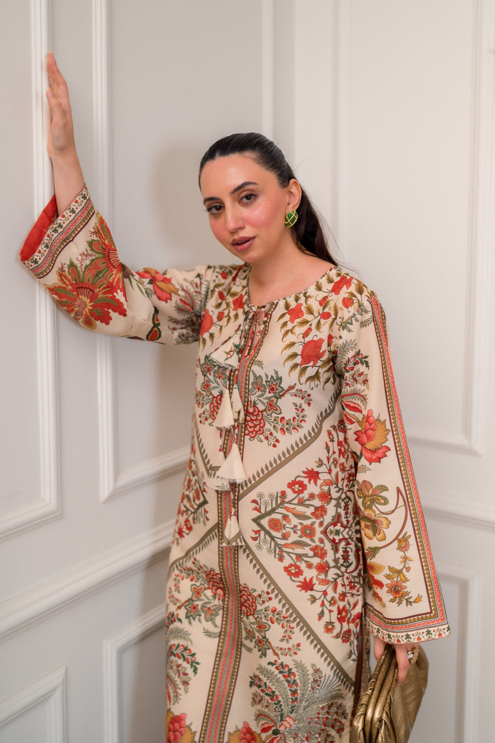 Peachful Time Natural Crepe Kurta & Pant Set