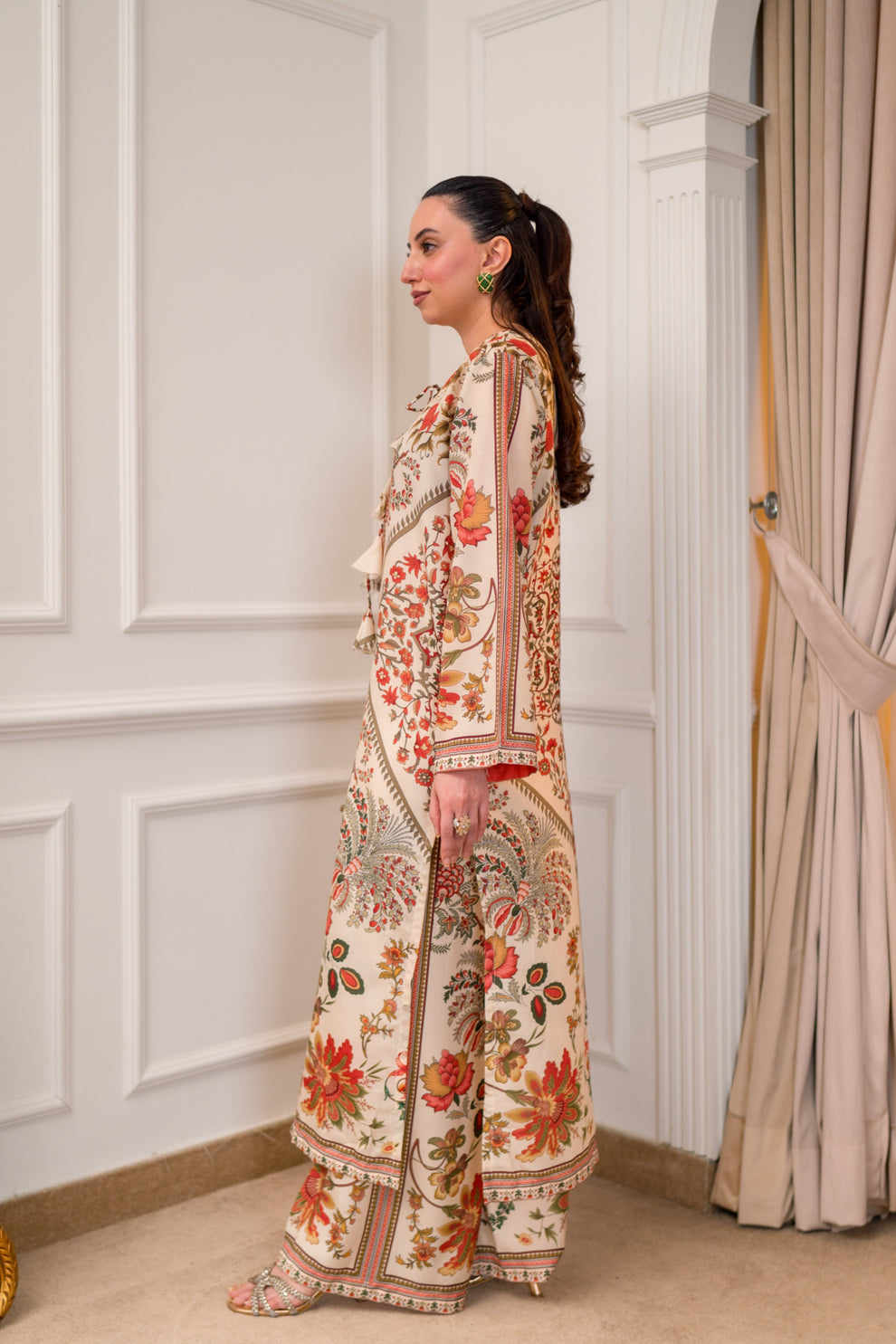 Peachful Time Natural Crepe Kurta & Pant Set