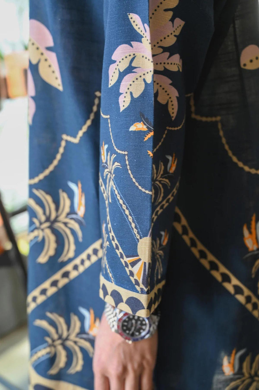 Blue Lagoon Printed Cotton Linen Co-Ord Set