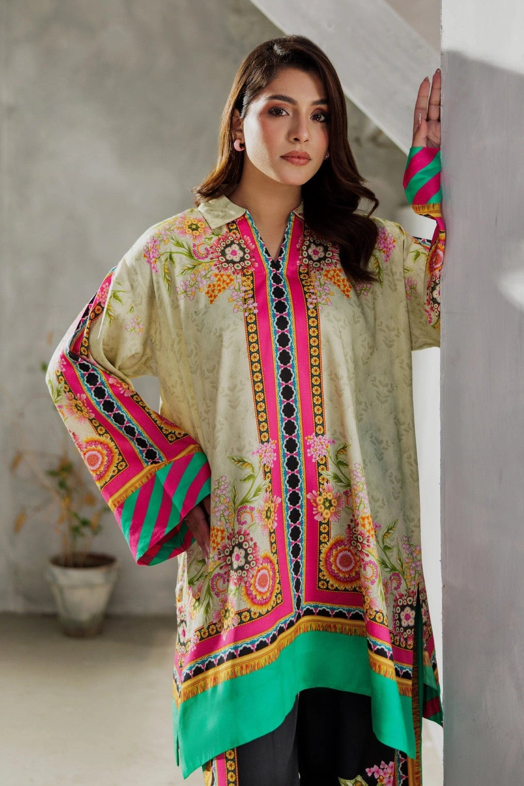 Floral Dynasty Soft Muslin Silk Co-Ord Set