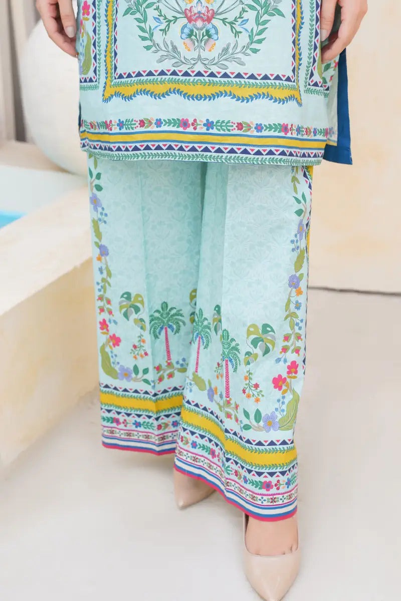 Blue Quartz Tropical Print Co-Ord Set