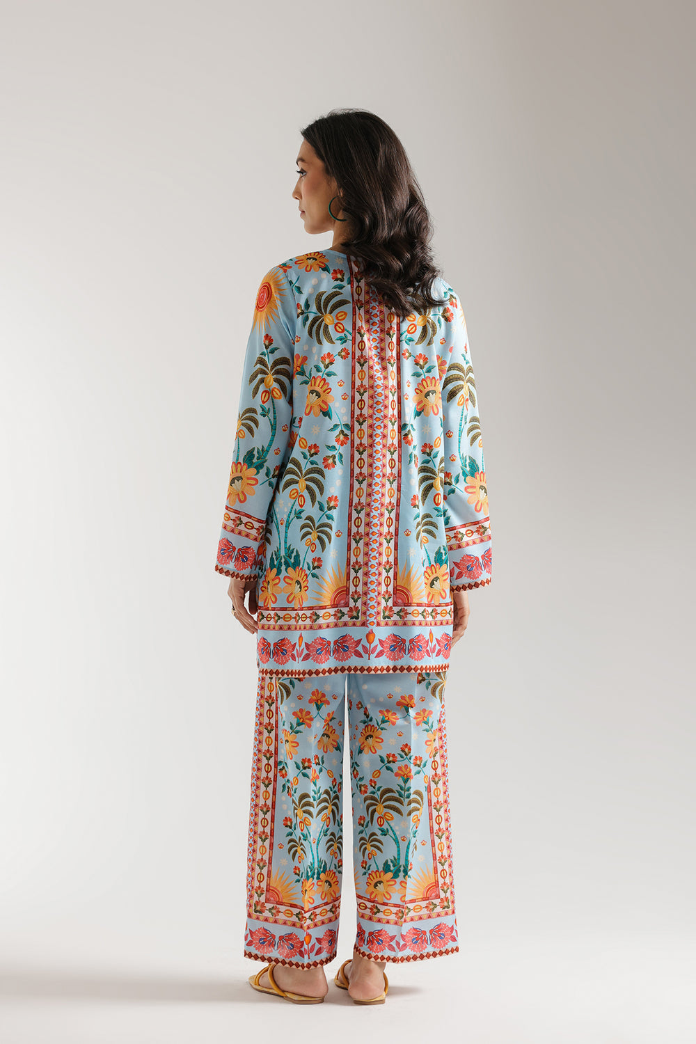 Blooming Blue Swiss Muslin Co-Ord Set