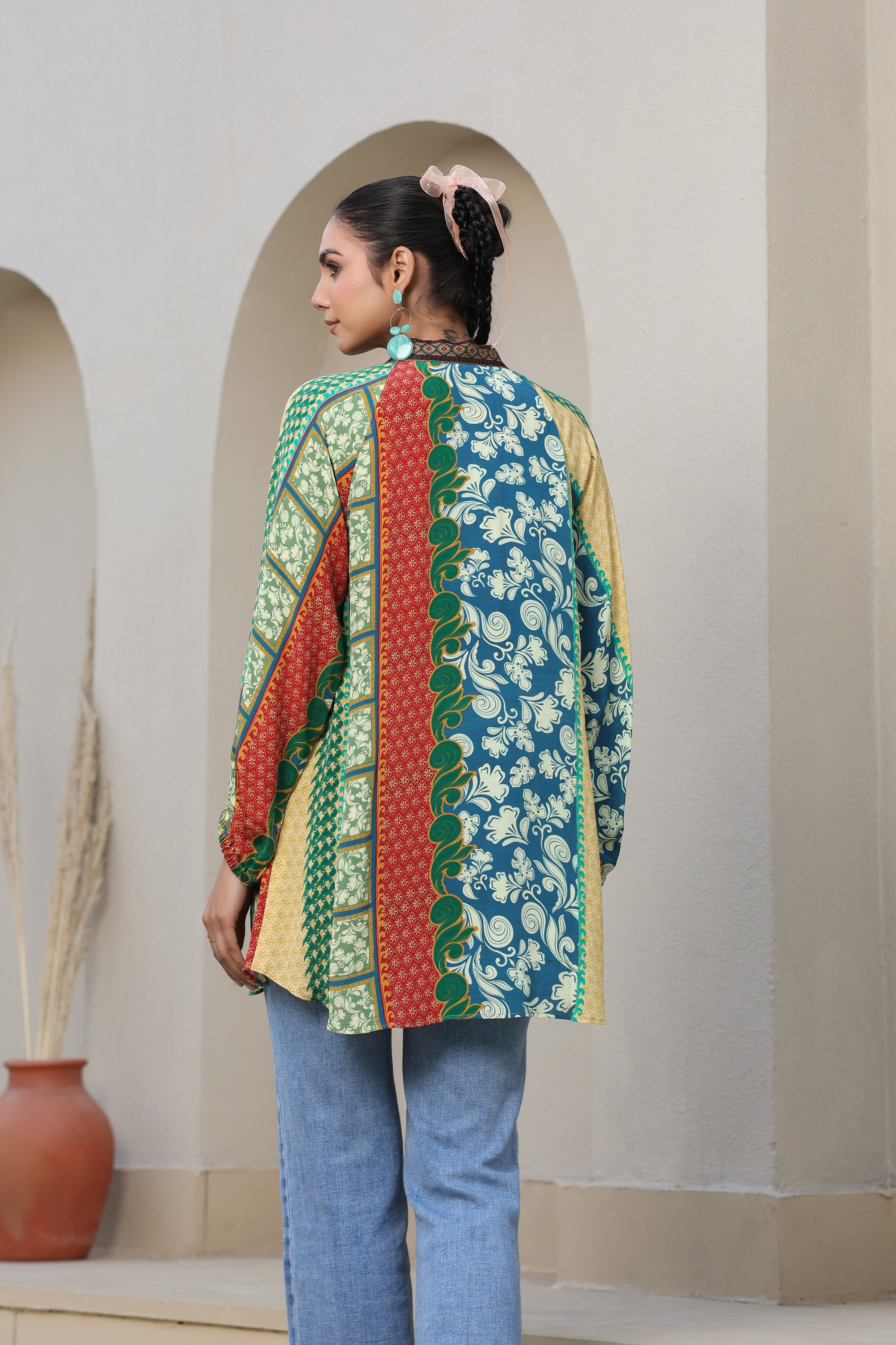Floral Glory Printed Crepe Silk Shirt