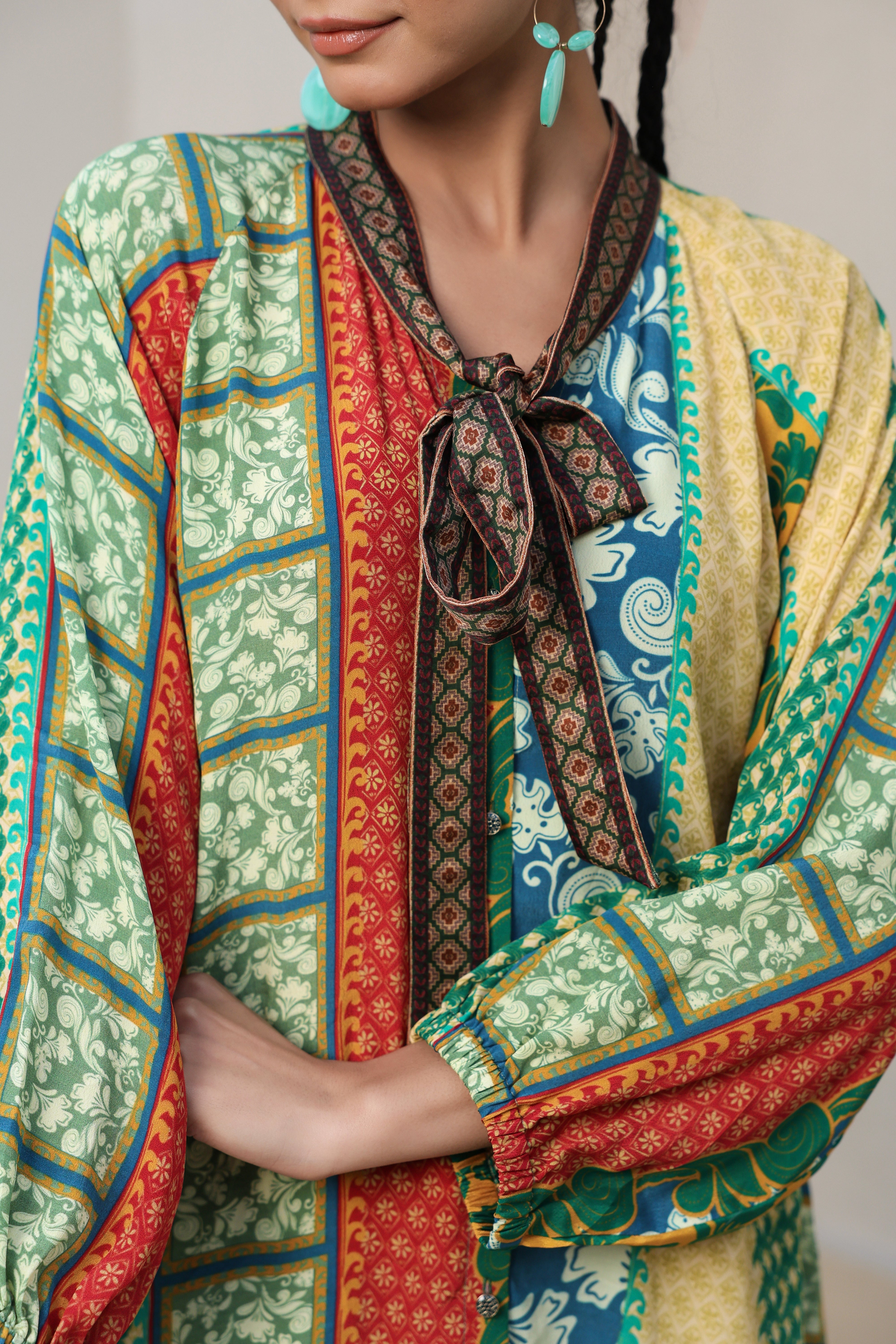 Floral Glory Printed Crepe Silk Shirt