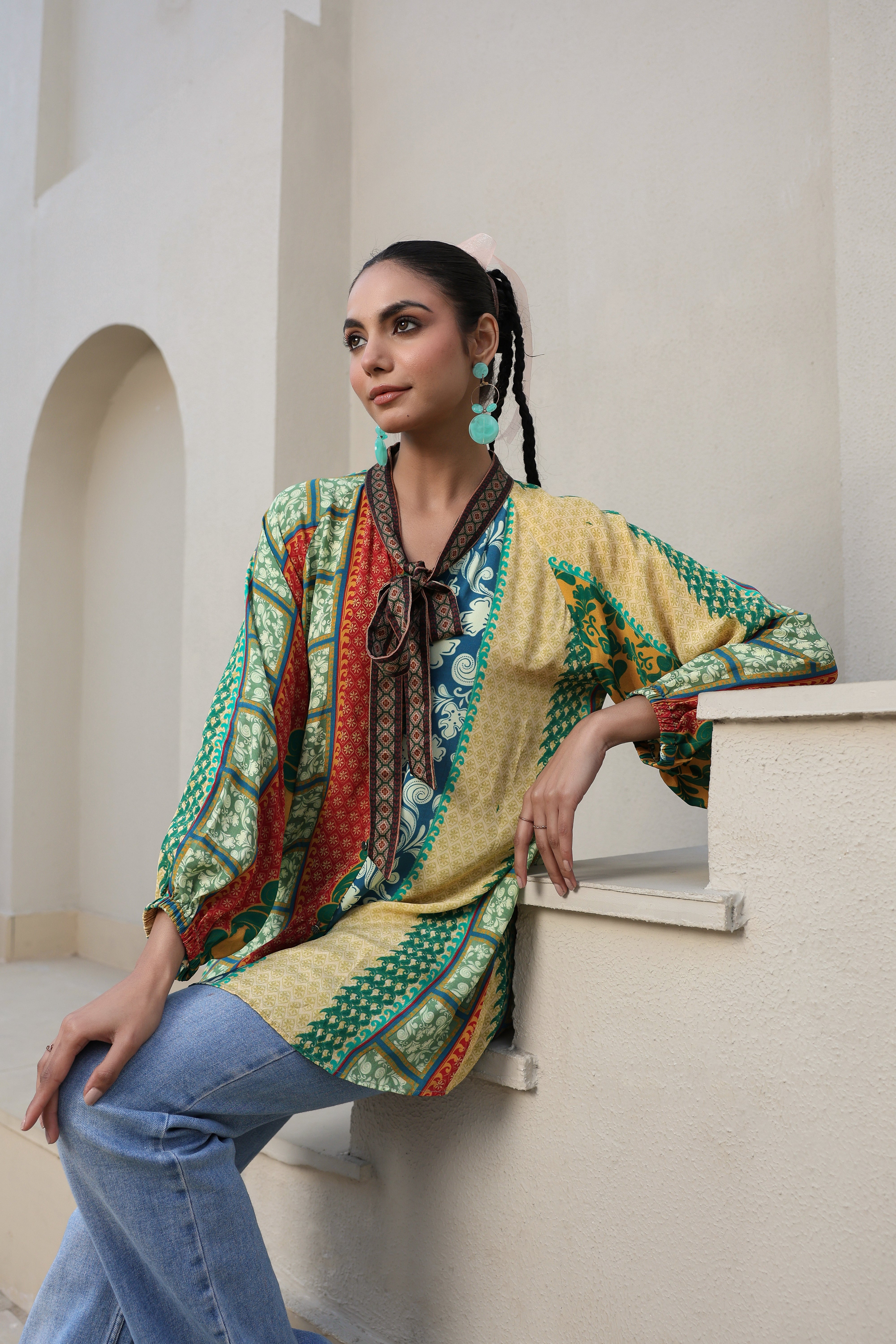 Floral Glory Printed Crepe Silk Shirt